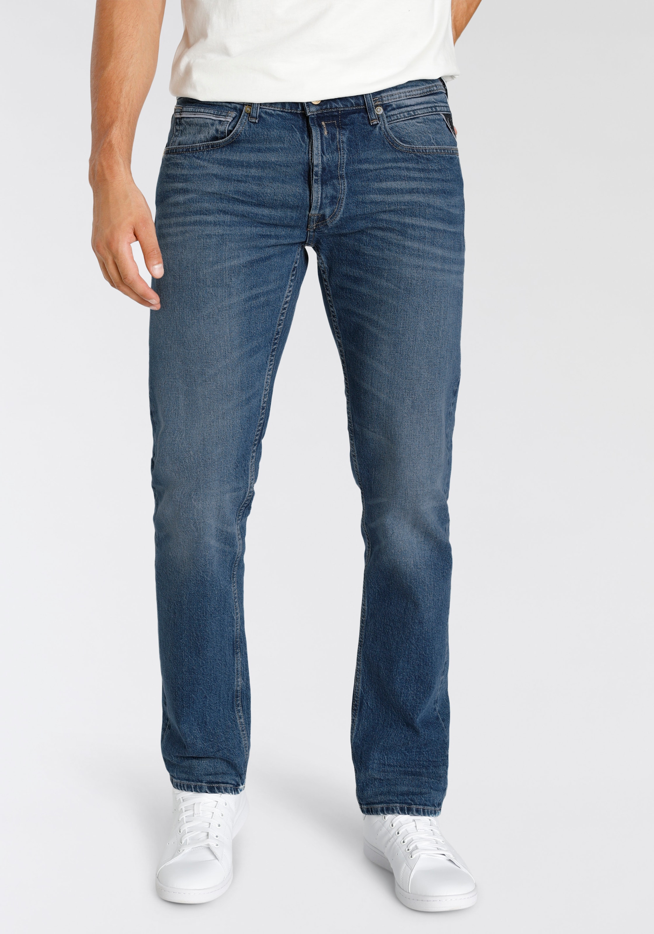 Straight-Jeans »GROVER«, in dezenter Used-Waschung