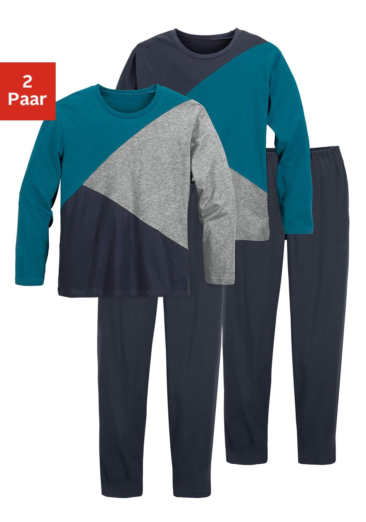 Image of le jogger® Pyjama, (2 Stück), für Jungs im Colourblock-Design bei Ackermann Versand Schweiz