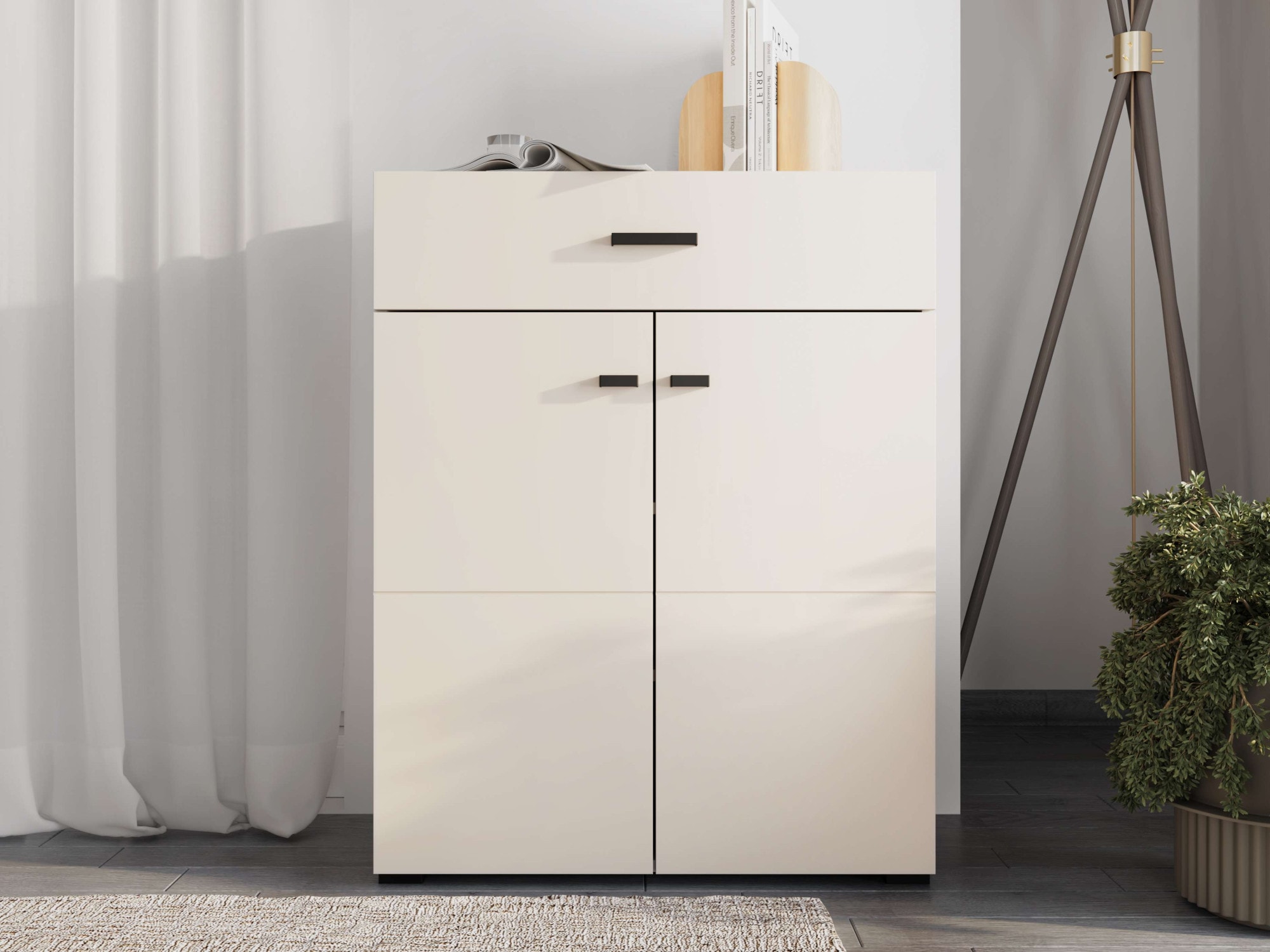 Home affaire Schuhkommode »Rathlin Schuhschrank, Schuhregal, für ca. 9 Paar Schuhe« zwei Regale und eine Schublade, Gesamtbreite 77 cm