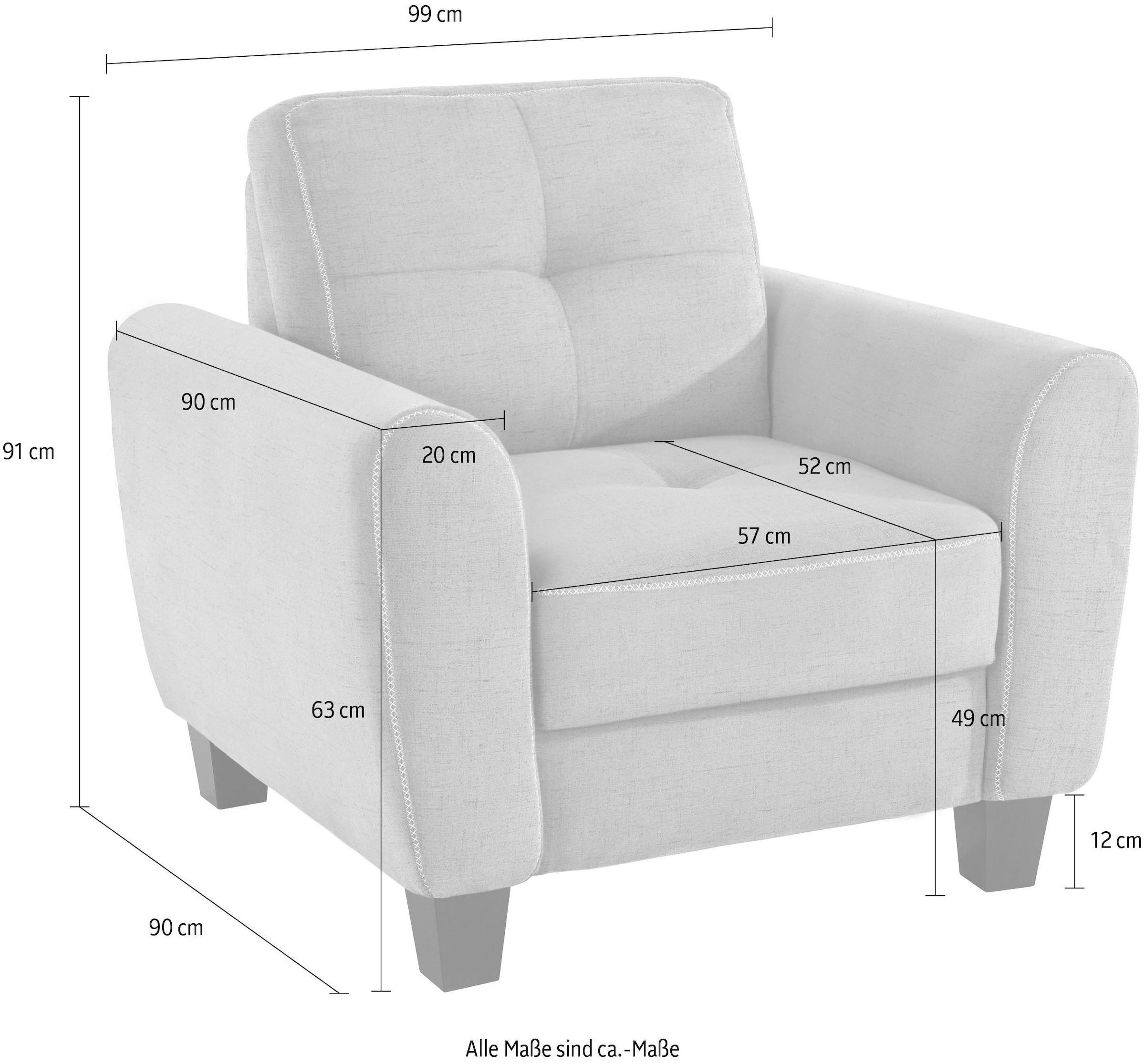 sit&more Fauteuil »Varese« inklusive Federkern