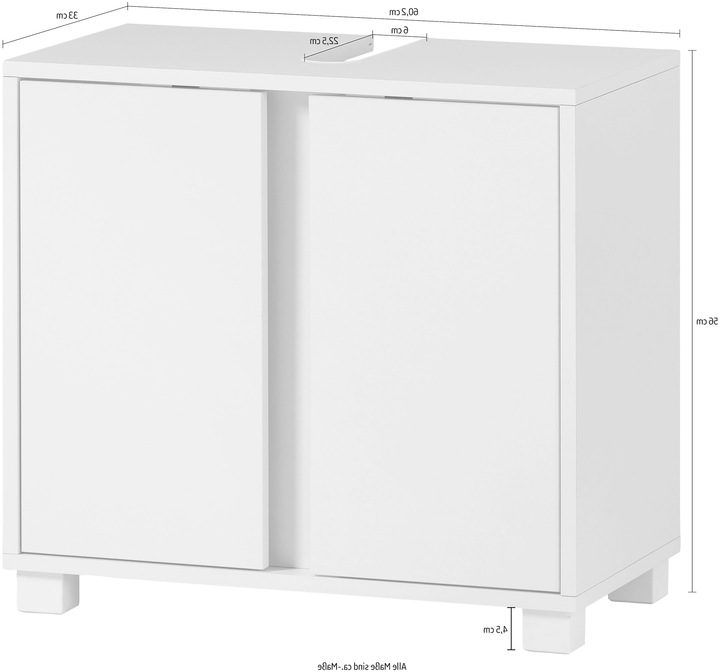 INOSIGN Waschbeckenunterschrank »Dex«, Badmöbel, Breite auf 60cm versandkostenfrei
