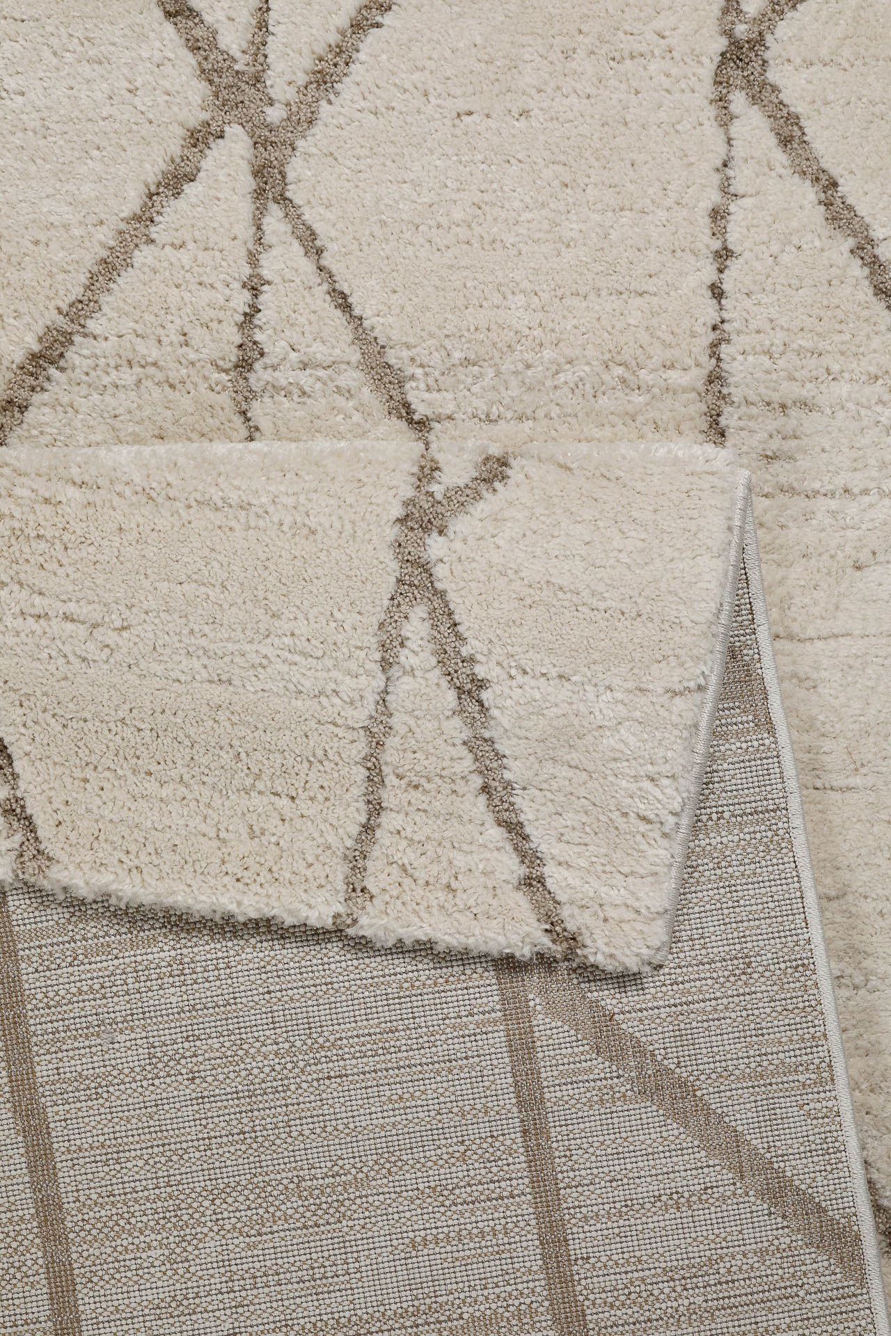 Wecon home Tapis »Pelle« Rectangulaire 18 mm Höhe Gewebt, Hoch-Tief, pflegeleicht, Rauten Muster, Scandi, Wohnzimmer