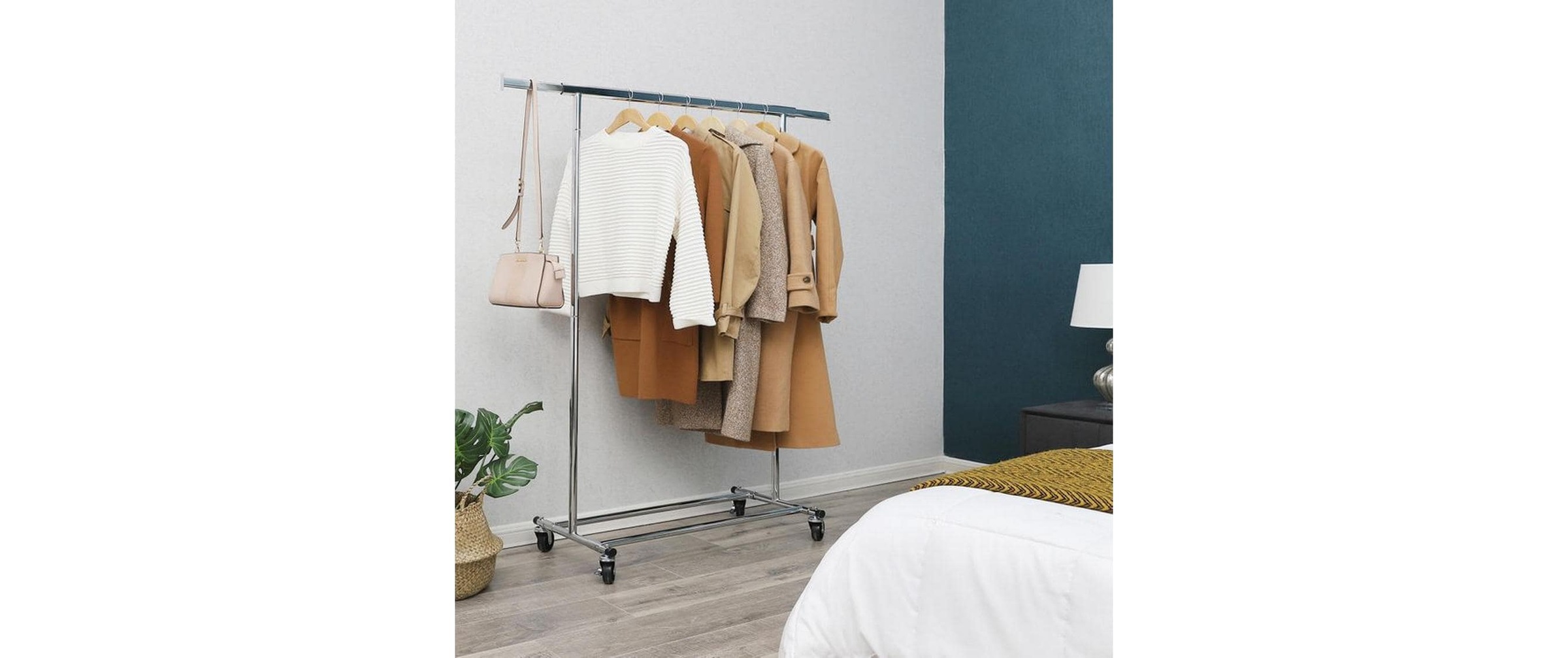 SONGMICS Garderobenständer »Verchromt 160 cm, Silberfarben«
