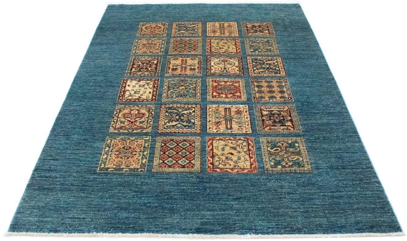 morgenland Wollteppich »Gabbeh Teppich handgeknüpft rechteckig, handgeknüpft kaufen bequem blau«