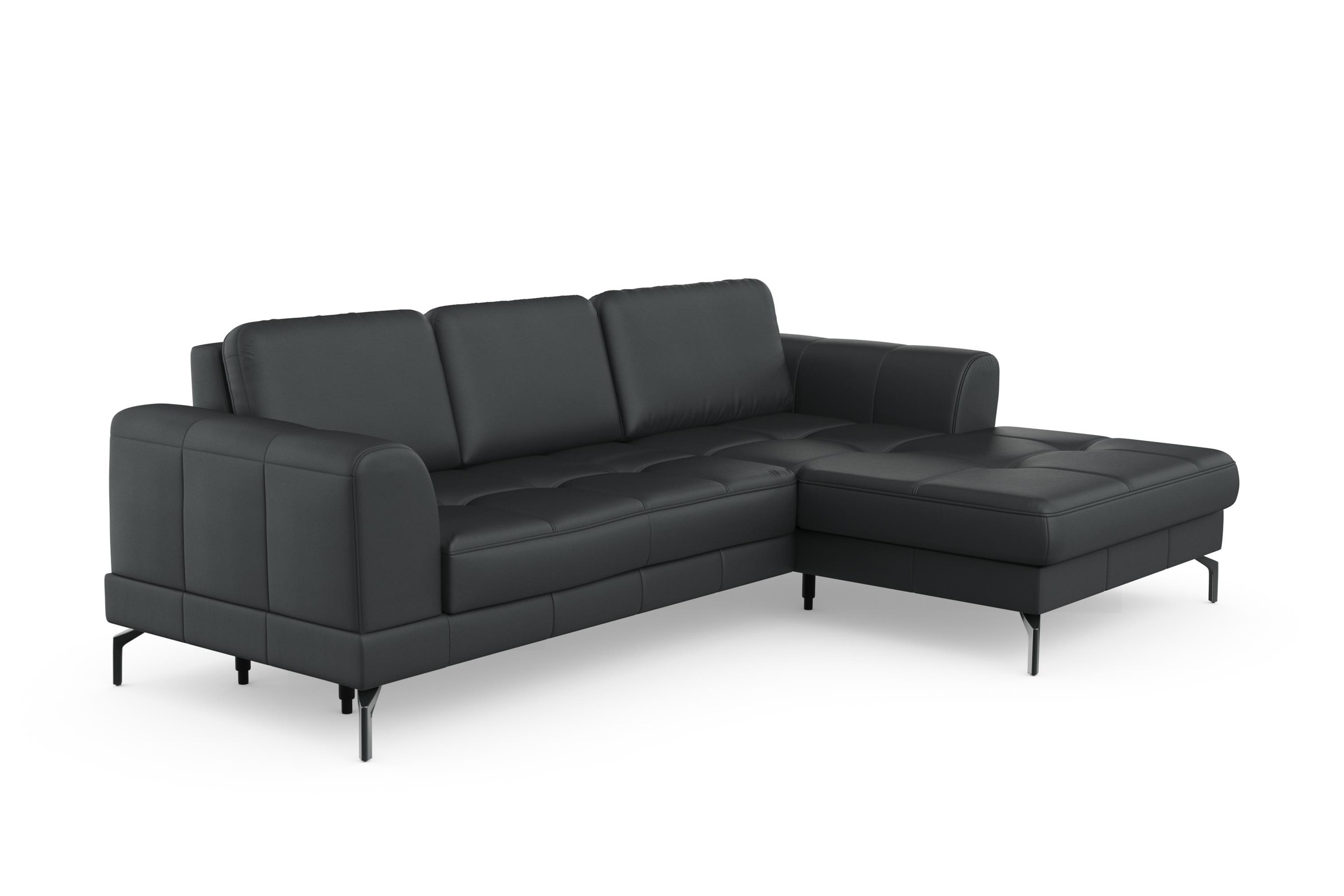 sit&more Ecksofa »Bendigo L-Form«, inklusive Sitztiefenverstellung, Bodenfreiheit 15 cm, 2 Fussfarben
