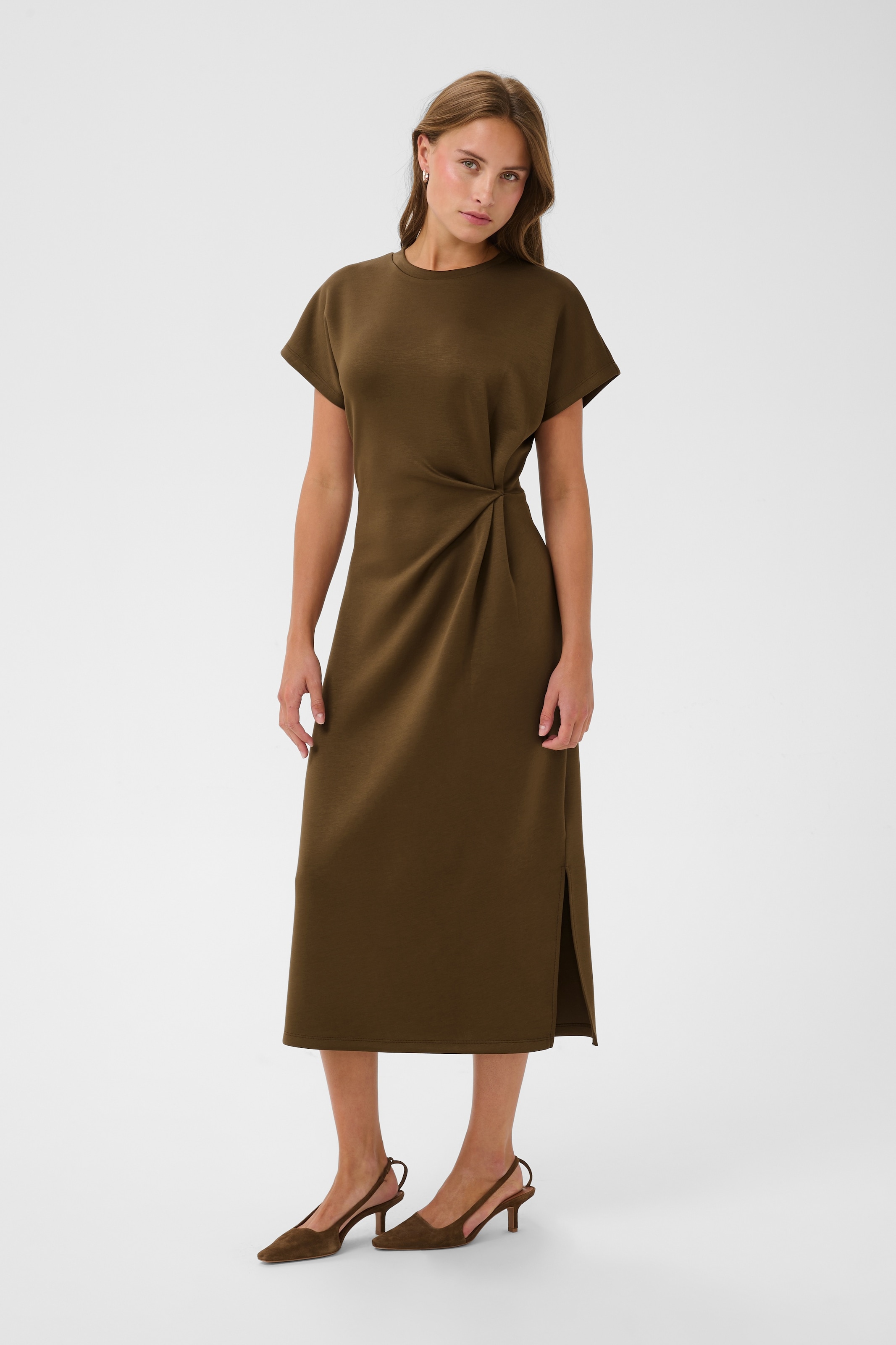 Saint Tropez Robe midi »TheoSZ Dress« Mélange de matériaux, ajusté