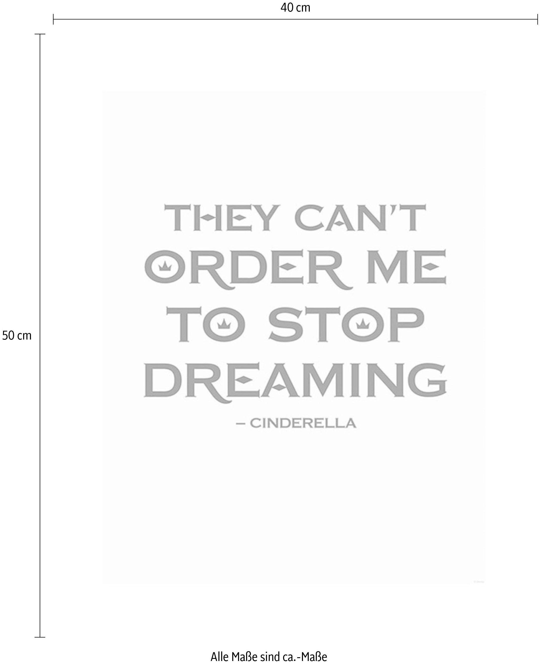 Komar Bild »Cinderella Quote«, Disney, (1 St.), Wandbild zur Dekoration im Kinderzimmer - ohne Rahmen