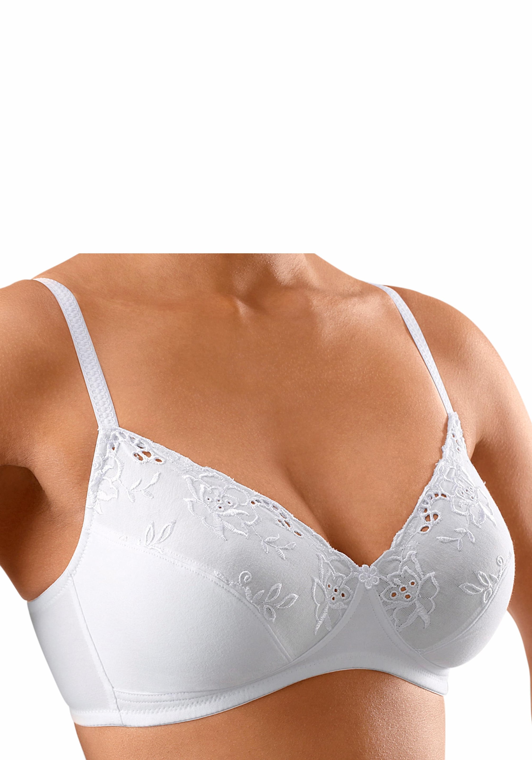 petite fleur Soft-BH, ohne Bügel, mit hübscher Baumwollstickerei