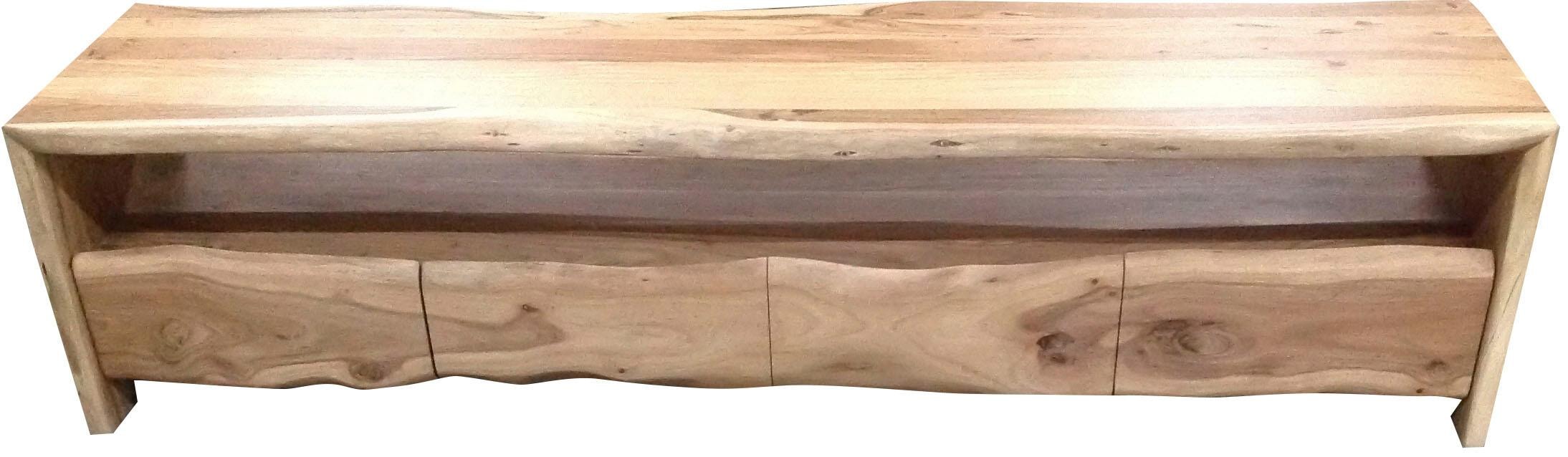 SIT Table basse »Massives TV‑Board aus Akazienholz mit natürlicher Baumkante« Commode avec bord naturel, largeur 190 cm