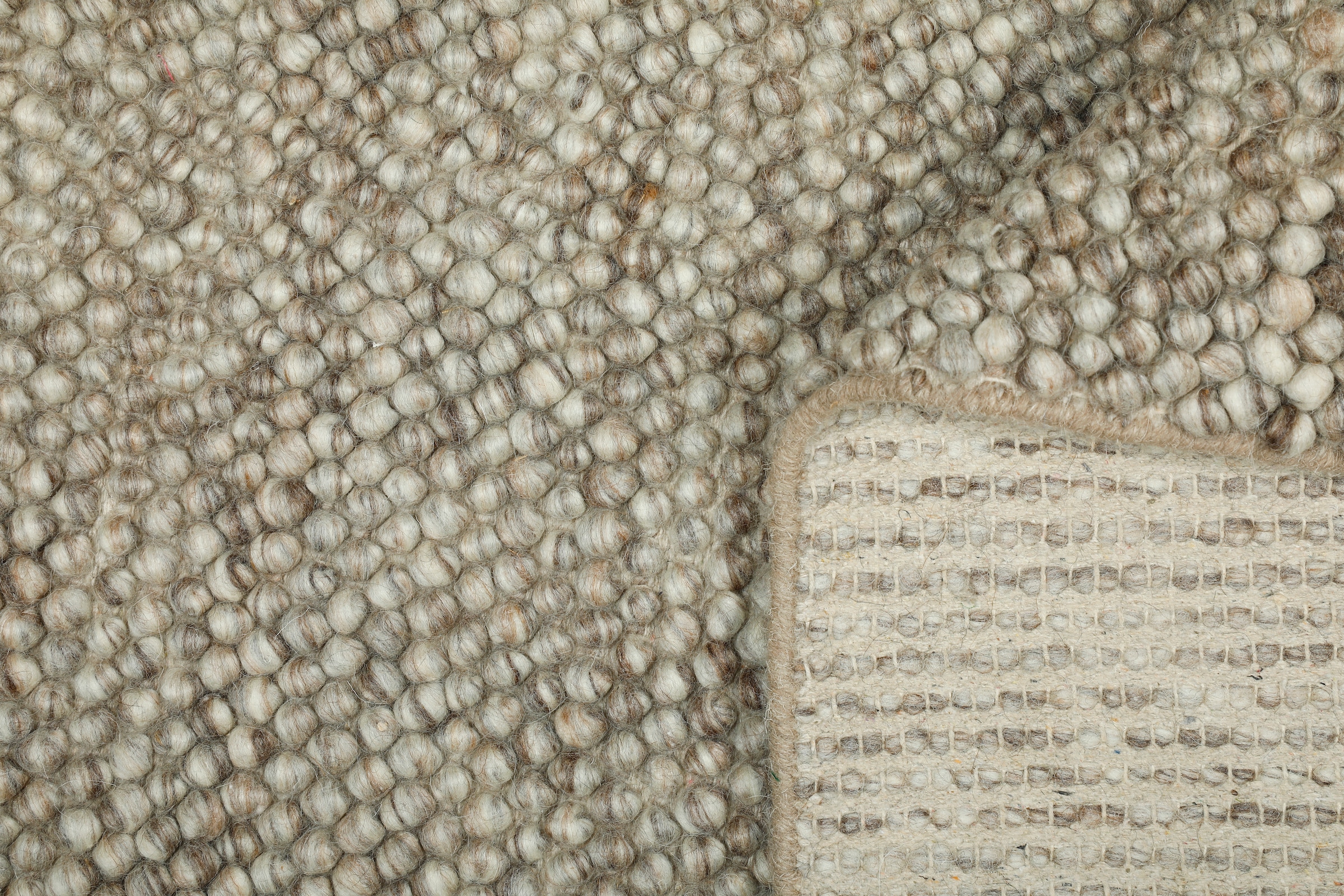 my home Tapis en laine »Wolly, Wolle« Rectangulaire 14 mm Höhe handgewebt, Handweb Teppiche, Wohnzimmer, Schlafzimmer, Esszimmer