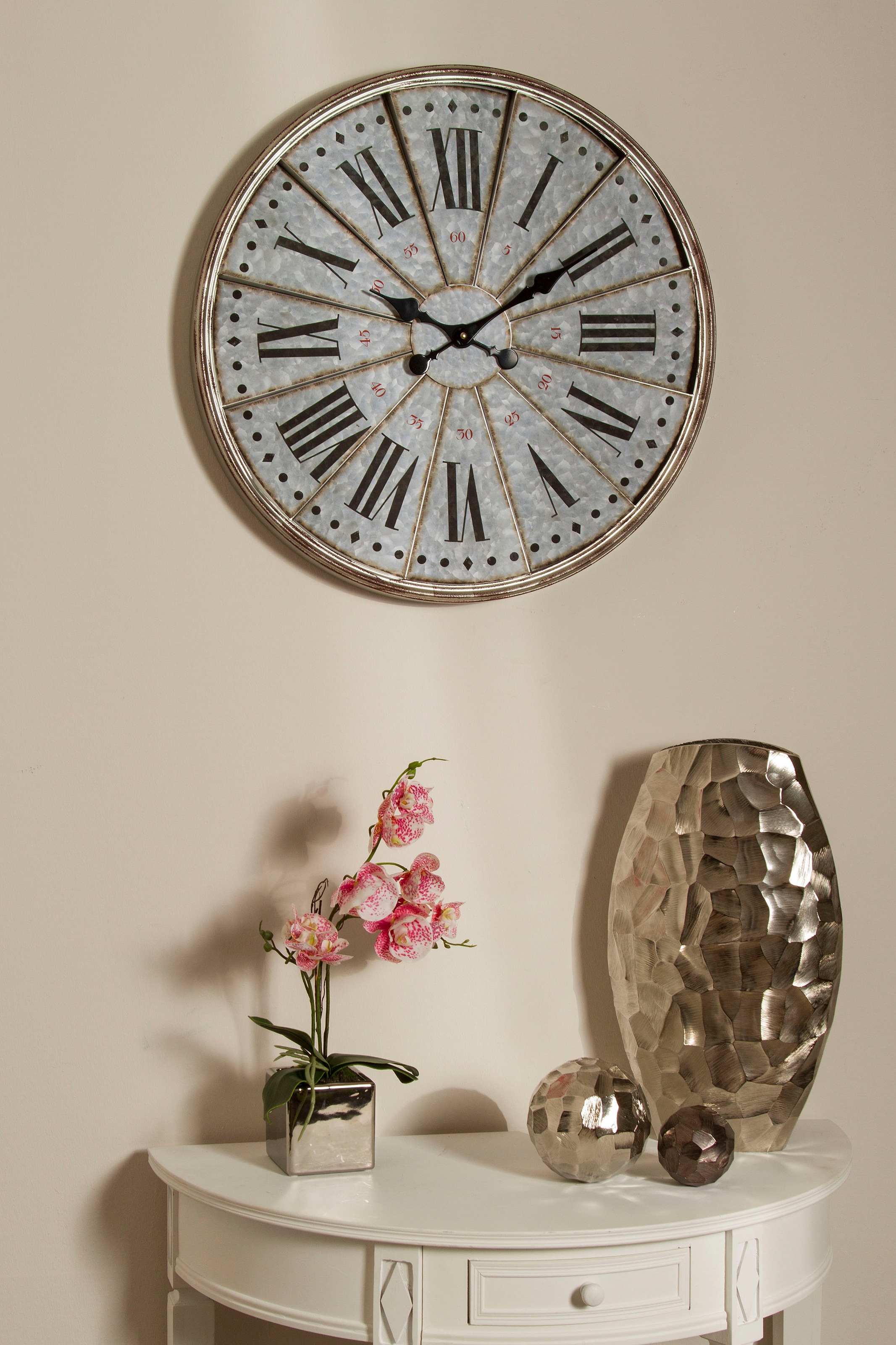 Image of Myflair Möbel & Accessoires Wanduhr »"Walerian" aus Metall«, rund, römische Ziffern bei Ackermann Versand Schweiz