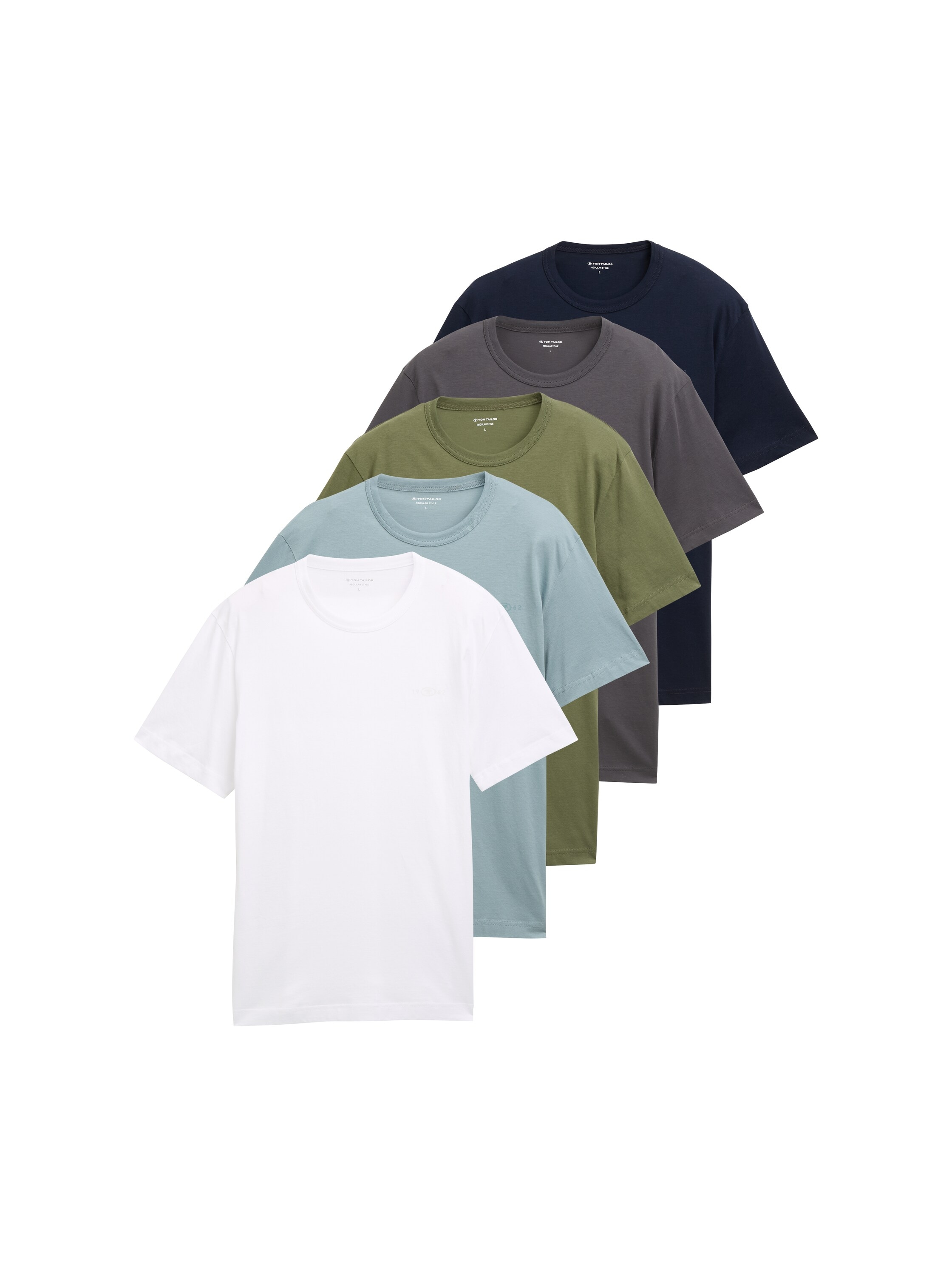 Image of TOM TAILOR T-Shirt Packung, 5 mit Logo Print