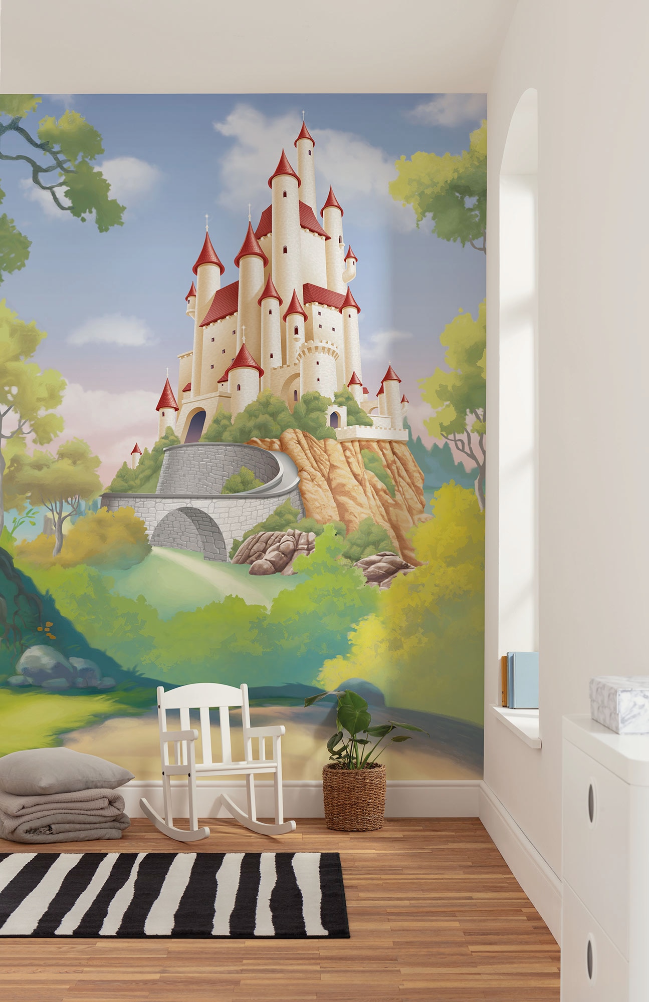 Image of Komar Kindertapete "Disney Princess Snow White Castle" bedruckt glatt