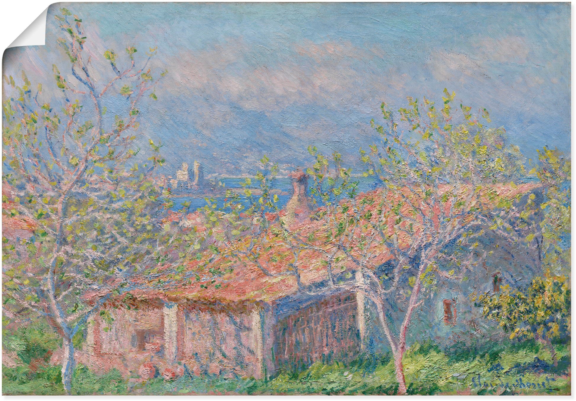 Image of Artland Wandbild »Das Haus des Gärtners in Antibes. 1888«, Gartenbilder, (1 St.), in vielen Grössen & Produktarten - Alubild / Outdoorbild für den Aussenbereich, Leinwandbild, Poster, Wandaufkleber / Wandtattoo auch für Badezimmer geeignet bei Ackermann V