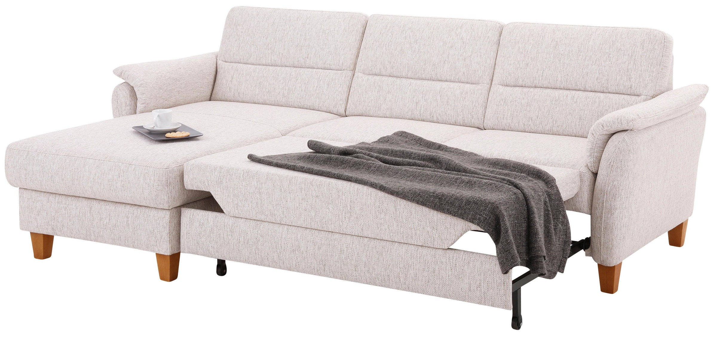 Home affaire Ecksofa »Palmera L-Form«, Federkern, wahlweise mit Bettfunktion und mit/ohne Bettkasten