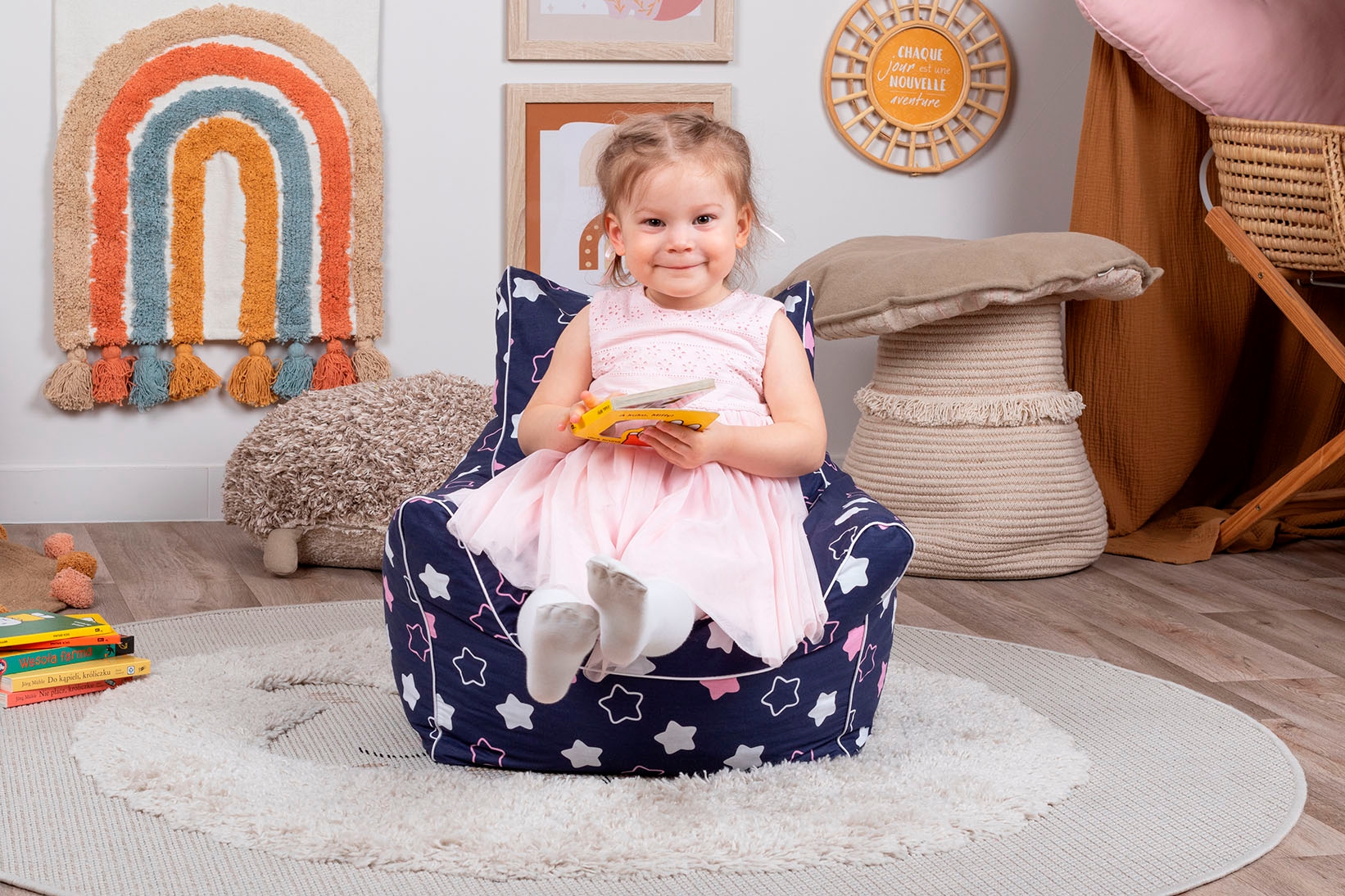 Knorrtoys® Sitzsack »Star, blue pink« für Kinder; Made in Europe