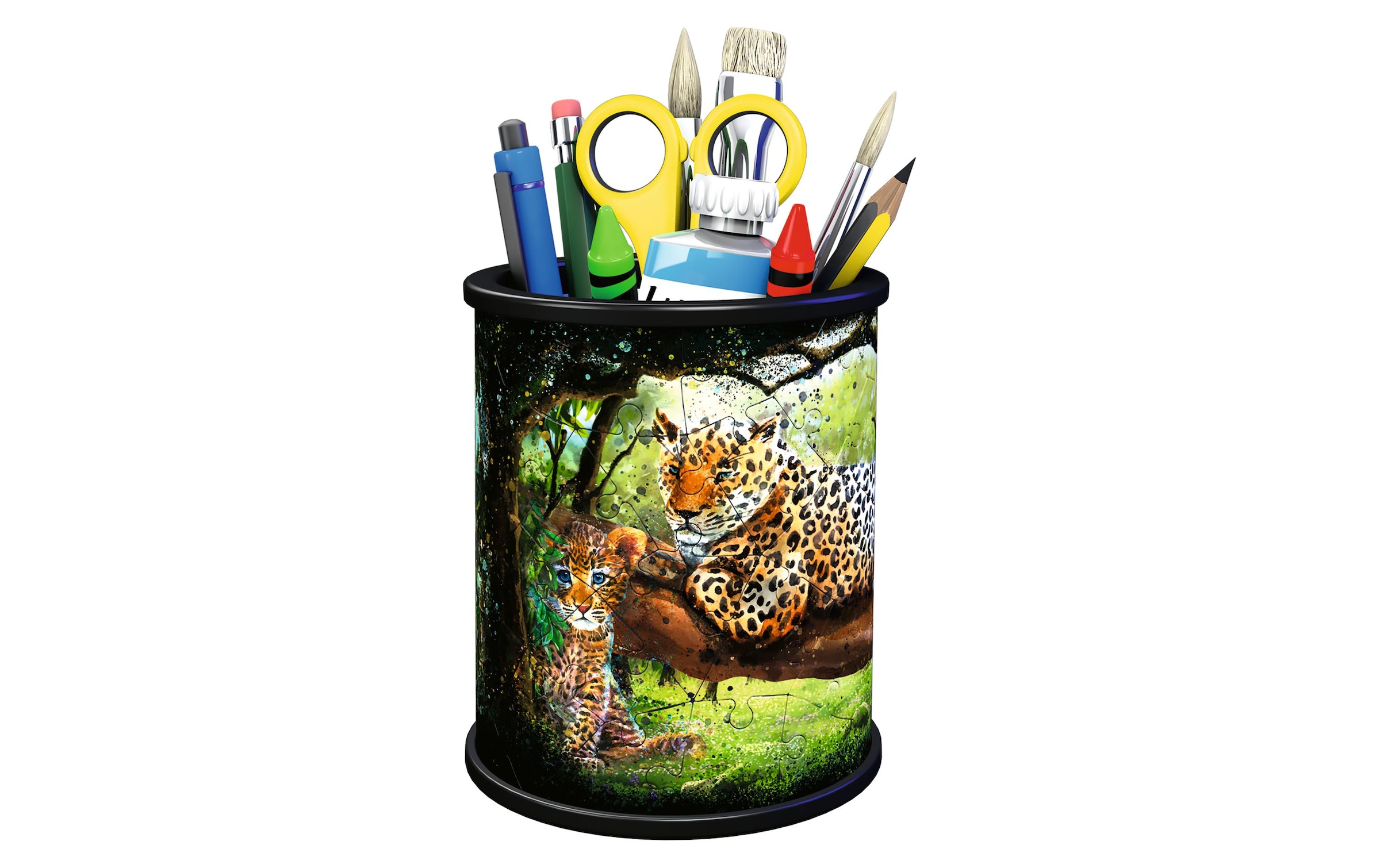 Ravensburger 3D-Puzzle »3D Utensilo Raubkatzen«, (54 tlg.)