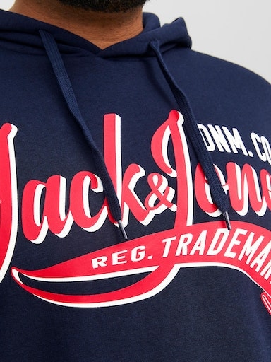 Jack & Jones PlusSize Kapuzensweatshirt »JJELOGO SWEAT HOOD 2 COL 23/24 NOOS PLS«