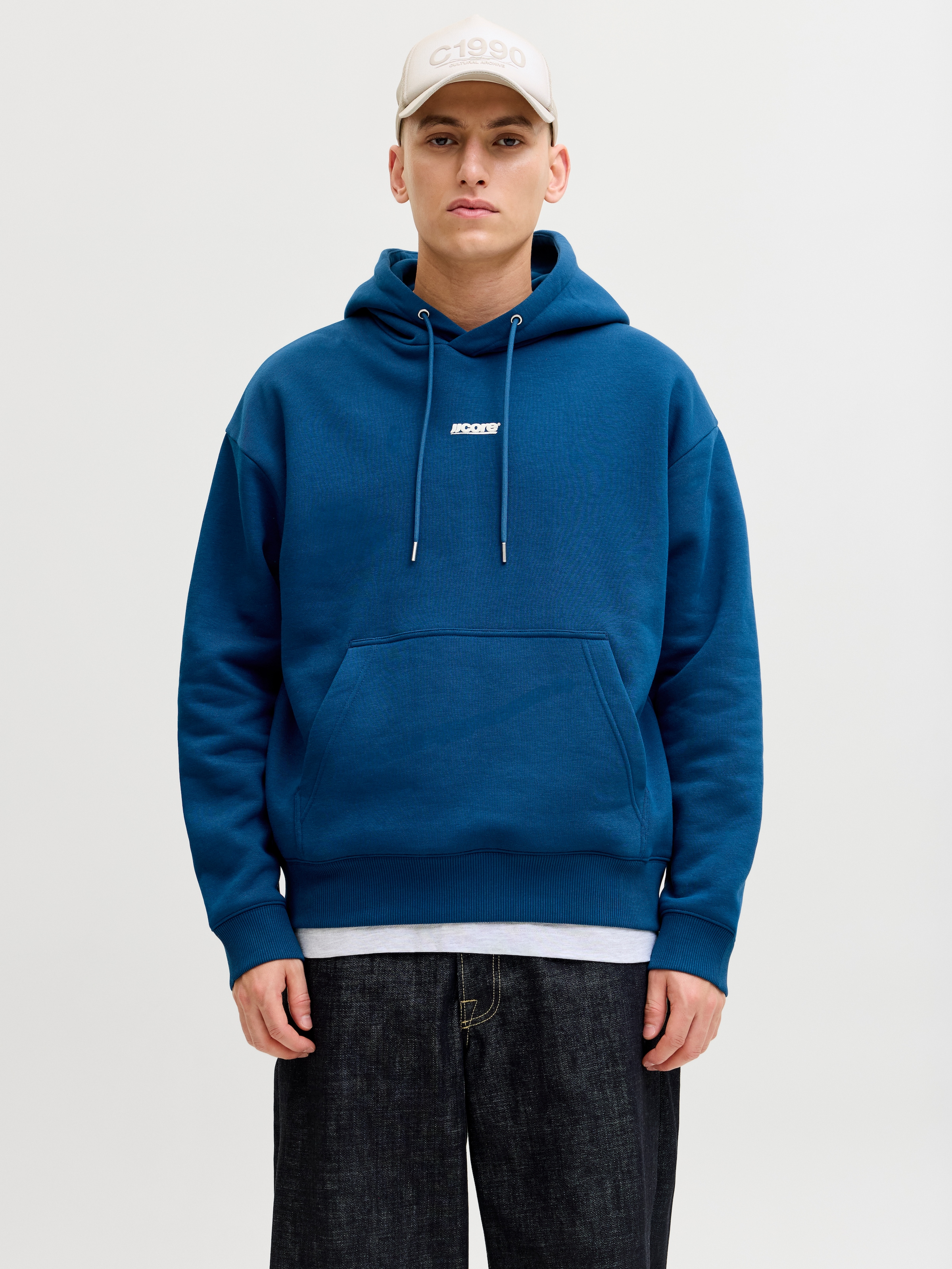 Jack & Jones Sweat à capuche »JCOCLUB BACKPRINT SWEAT HOOD«, mit Print
