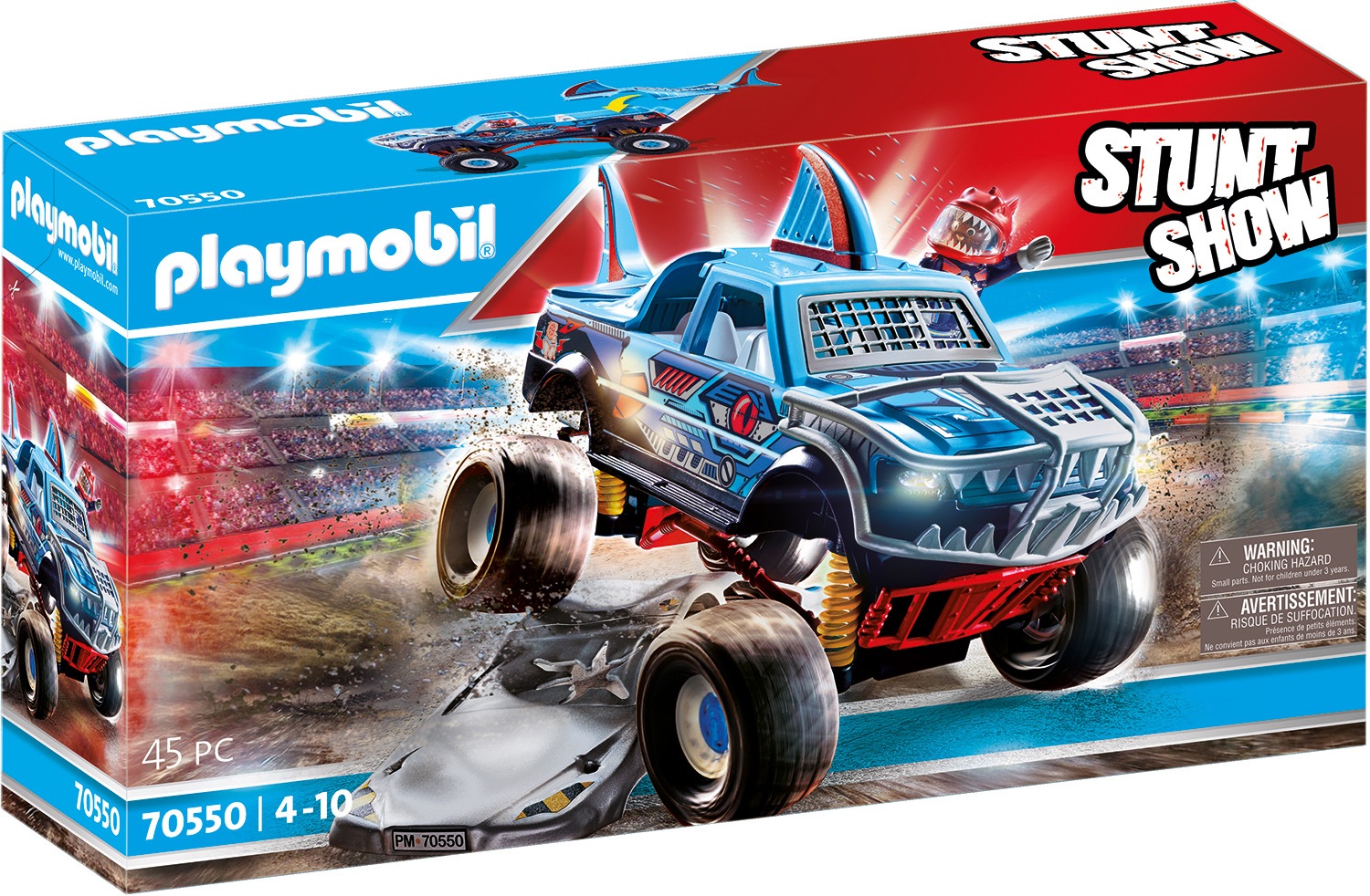 Image of Playmobil® Konstruktions-Spielset »Monster Truck Shark (70550), Stuntshow«, (45 St.) bei Ackermann Versand Schweiz