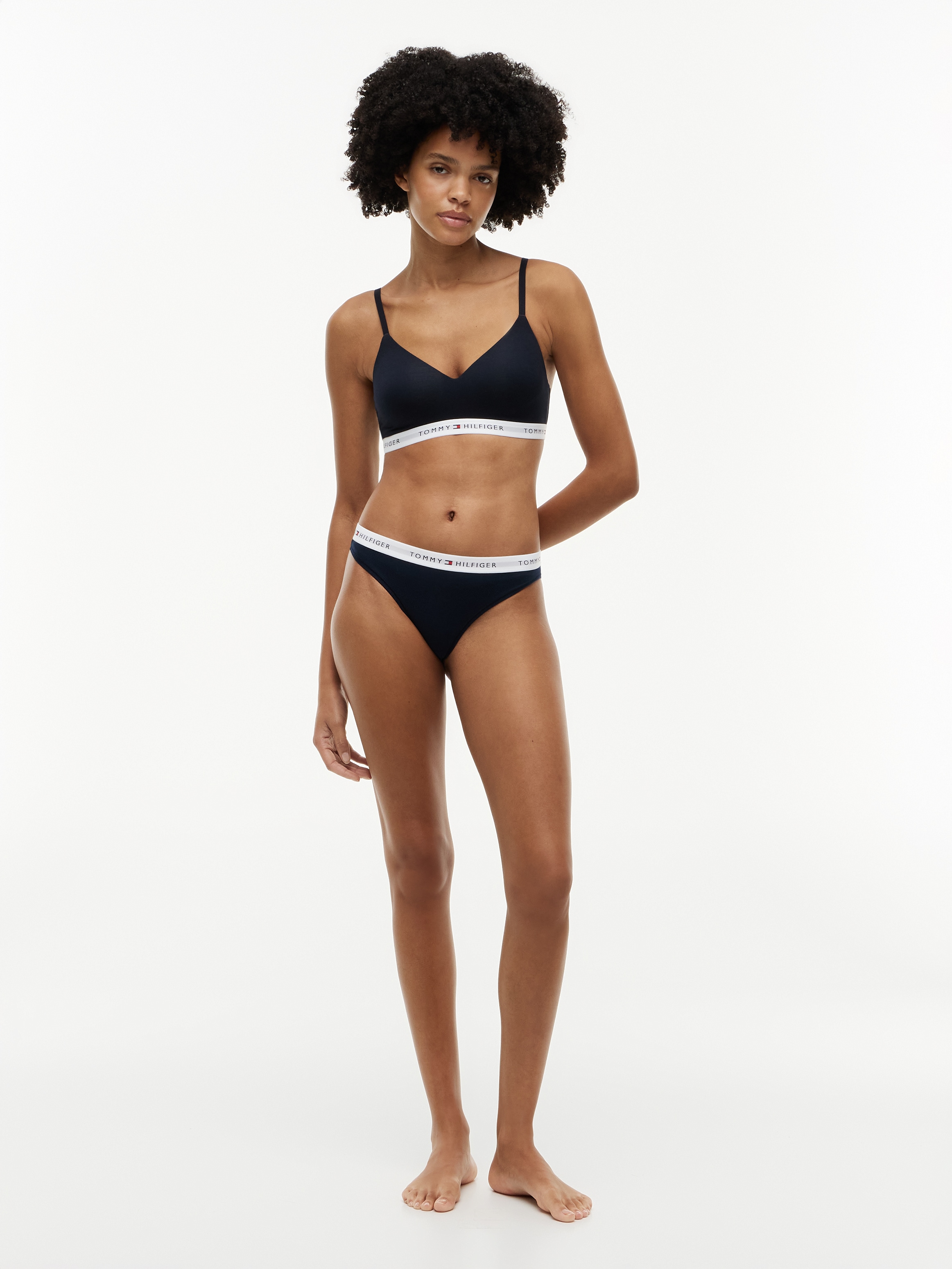 Tommy Hilfiger Underwear Tanga »3 PACK THONG (EXT.SIZES)« Packung, 3er, 3 Stk. mit Logobund
