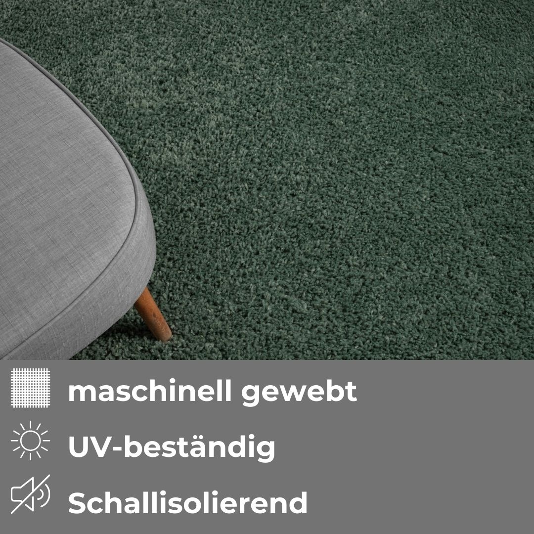 my home Hochflor-Teppich »Banji«, rechteckig, 37 mm Höhe, Uni Farben, weich und flauschig, auch als Läufer & in rund erhältlich