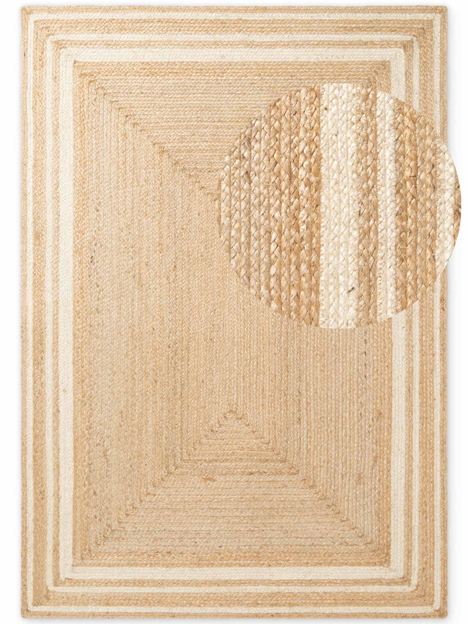 HANSE Home Tapis »Looma Juteteppich« Rectangulaire 7 mm Höhe Handgewebt, Jute Naturteppich, Boho, Wohnzimmer, Schlafzimmer
