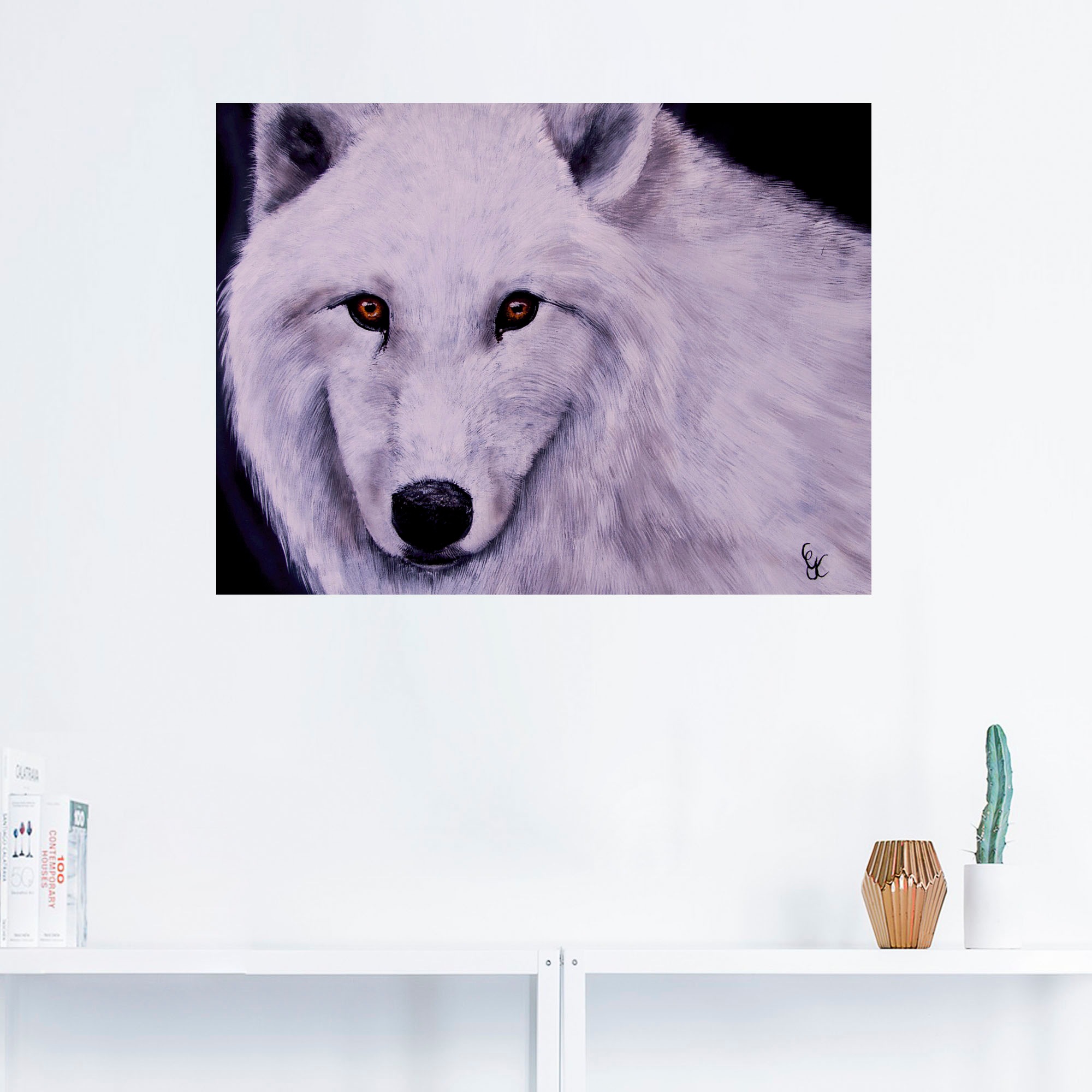 Artland Wandfolie »Weisser Wolf«, Wildtiere, (1 St.), selbstklebend