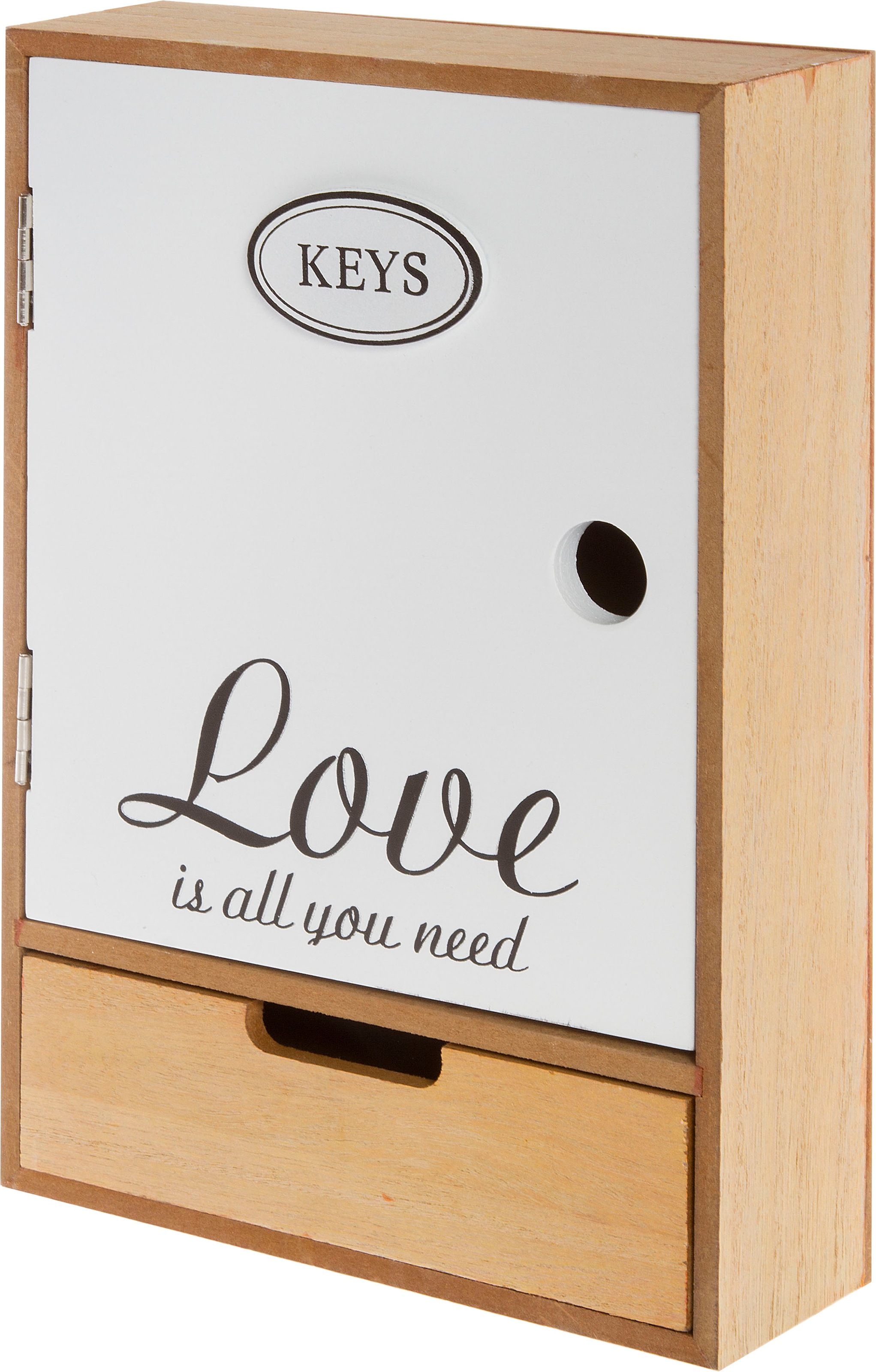 Image of Myflair Möbel & Accessoires Schlüsselkasten »Sofie, weiss«, mit 6 Haken, Schriftzug & Schublade bei Ackermann Versand Schweiz