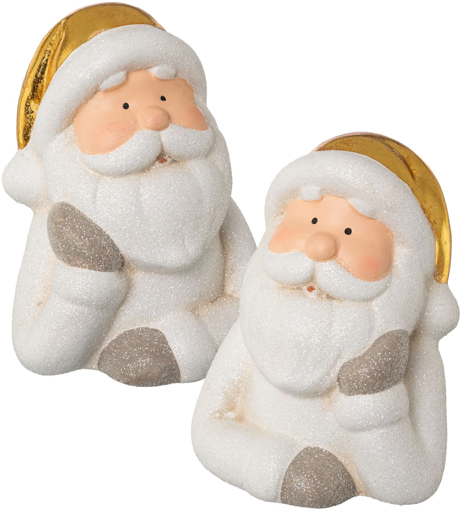 Image of Creativ home Weihnachtsmann "Weihnachtsdeko" aus Keramik, Höhe ca. 14,5 cm