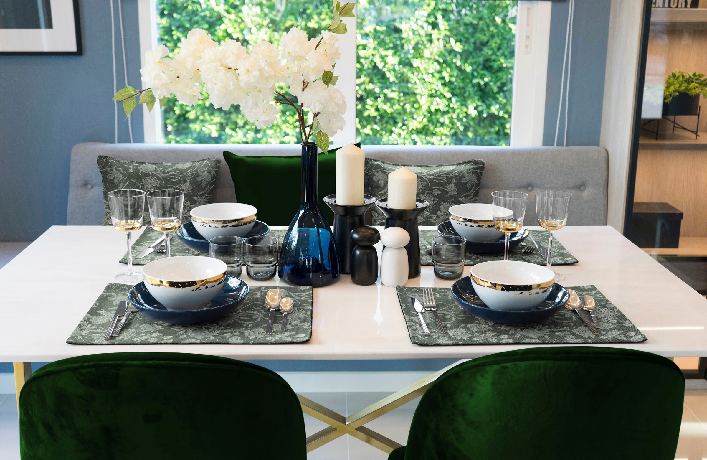 Adam Platzset "Flower Cuvée" GOTS organic,zertifiziert durch CERES 0242,Made in Germany