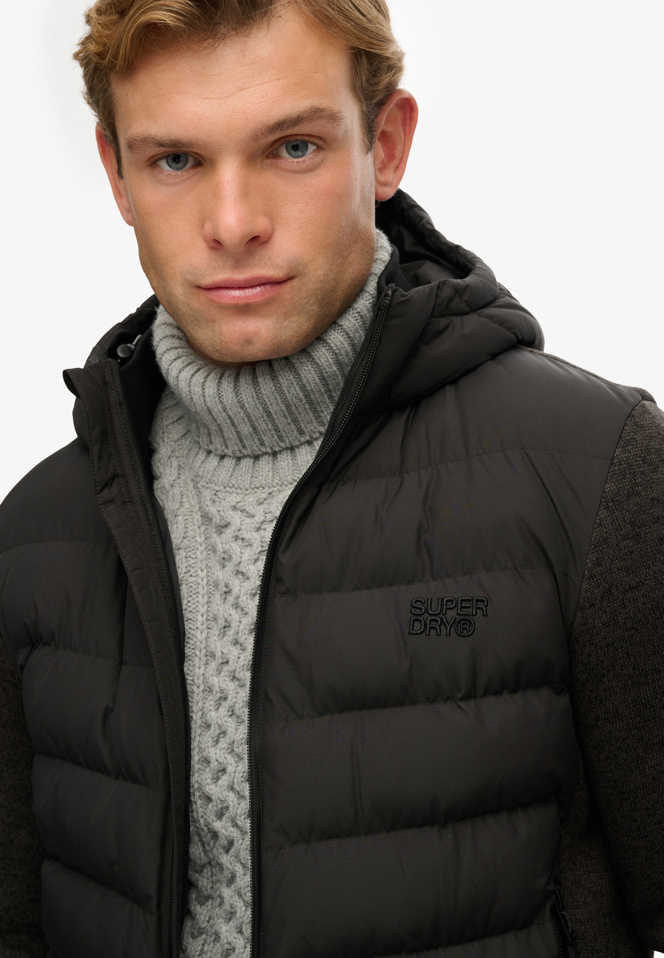 Superdry Veste matelassée »HOODED STORM KNIT HYBRID JKT« mit Kapuze