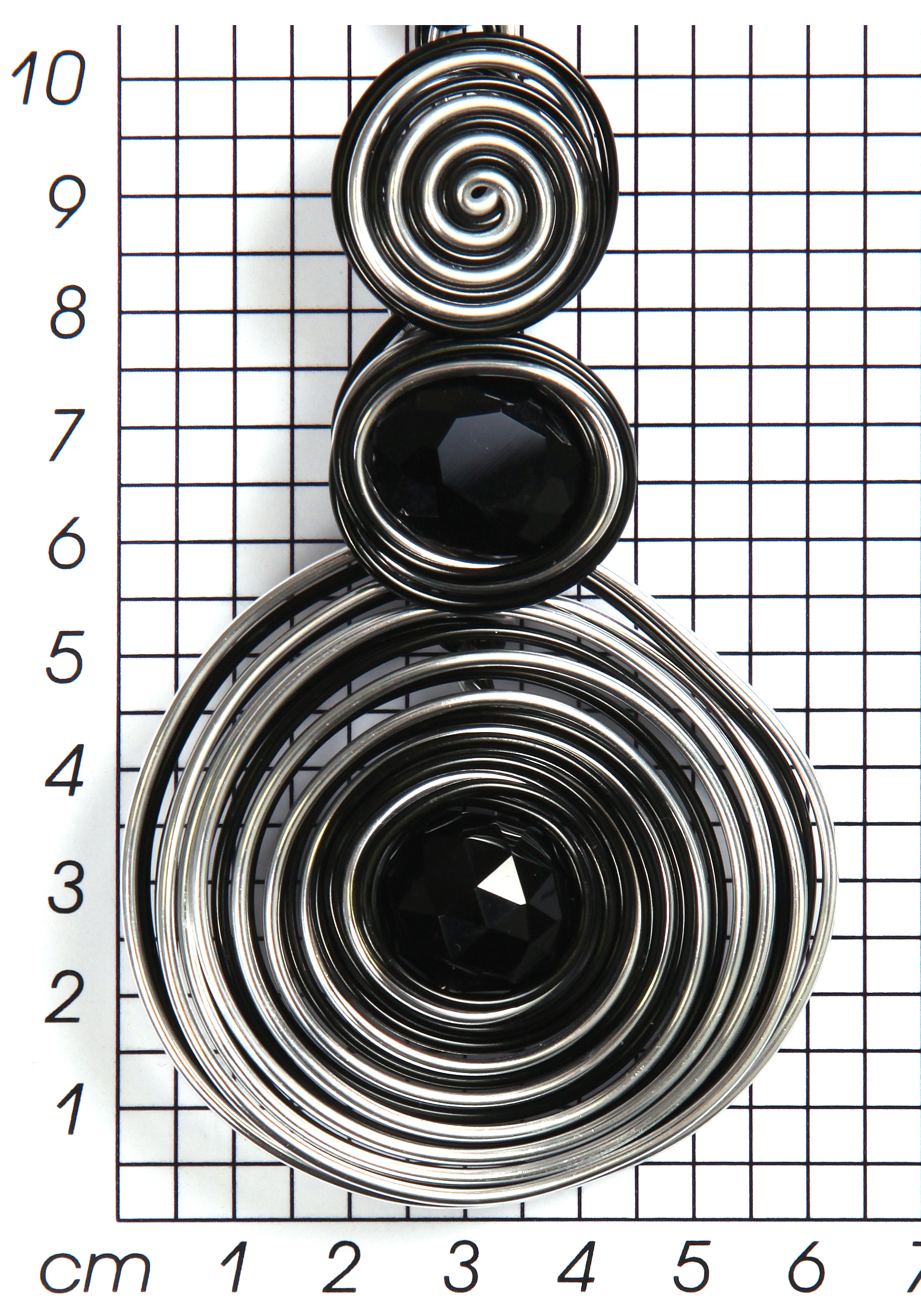 J.Jayz Kette mit Anhänger »mit drei Spiral-Kreisen«, mit Glasstein