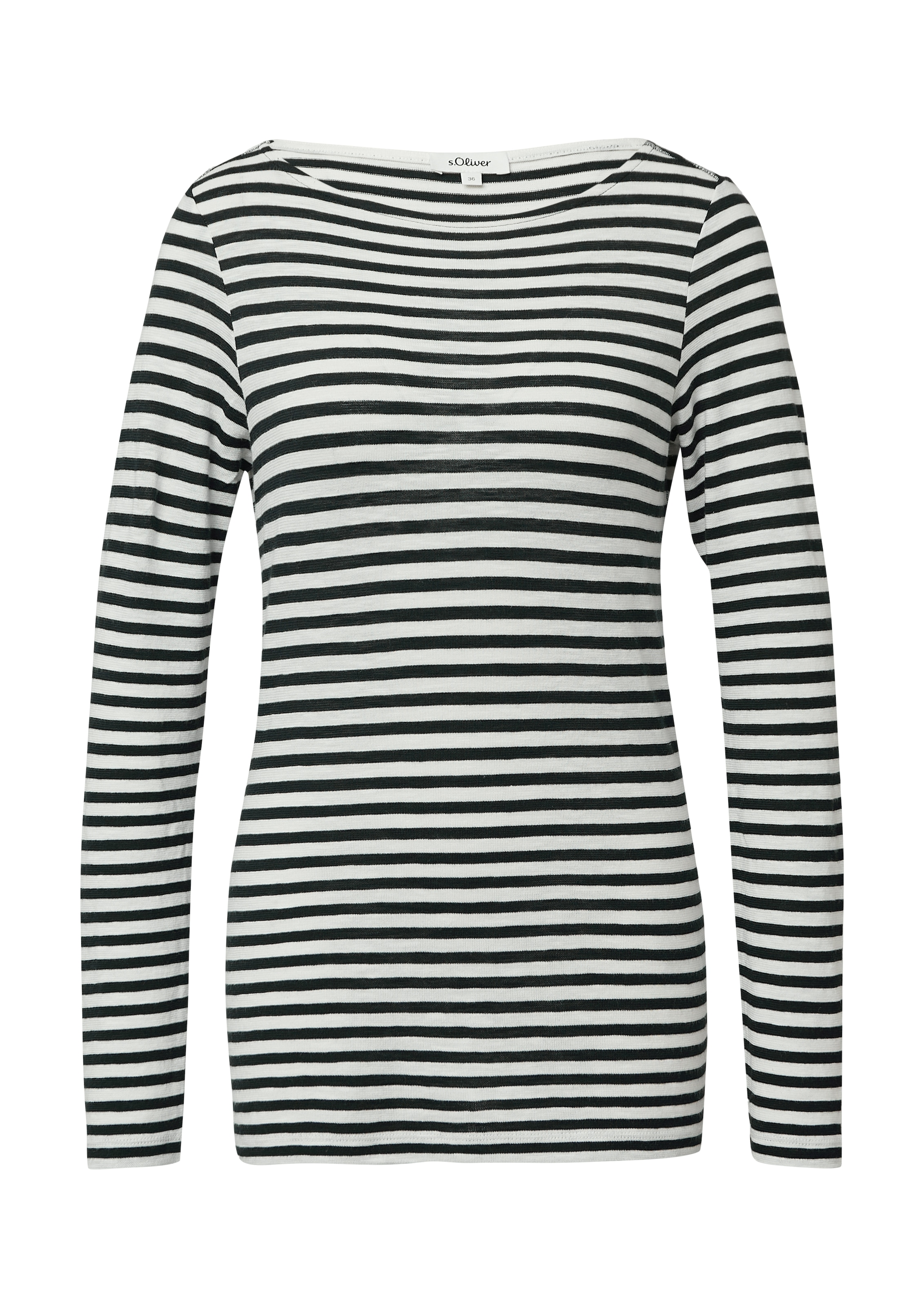s.Oliver Langarmshirt mit Streifen Muster