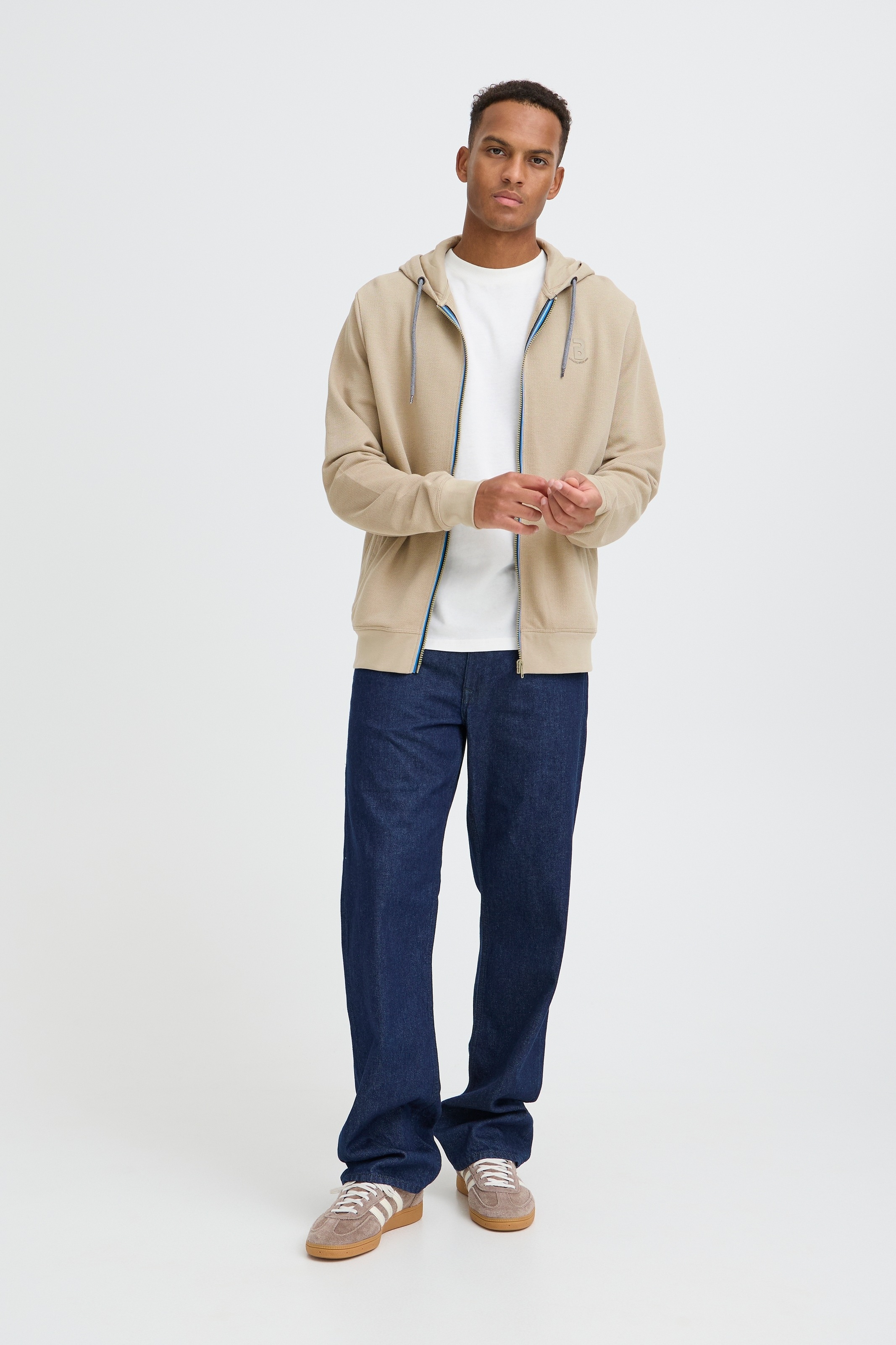 Blend Kapuzensweatshirt »BHJUMA PIQUE ZIPP SWEAT«, mit Reissverschluss, aus Baumwolle und Polyester, Regular Fit
