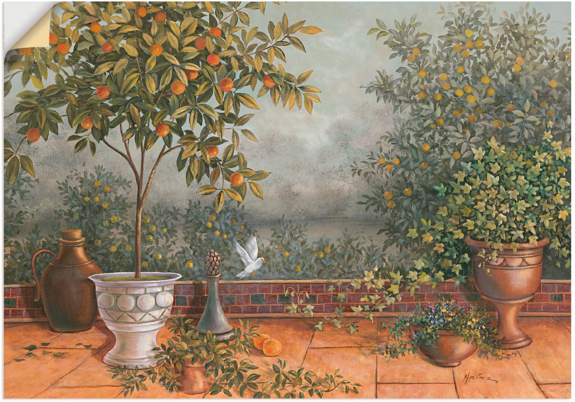 Image of Artland Wandbild »Garten I«, Garten, (1 St.), in vielen Grössen & Produktarten - Alubild / Outdoorbild für den Aussenbereich, Leinwandbild, Poster, Wandaufkleber / Wandtattoo auch für Badezimmer geeignet bei Ackermann Versand Schweiz