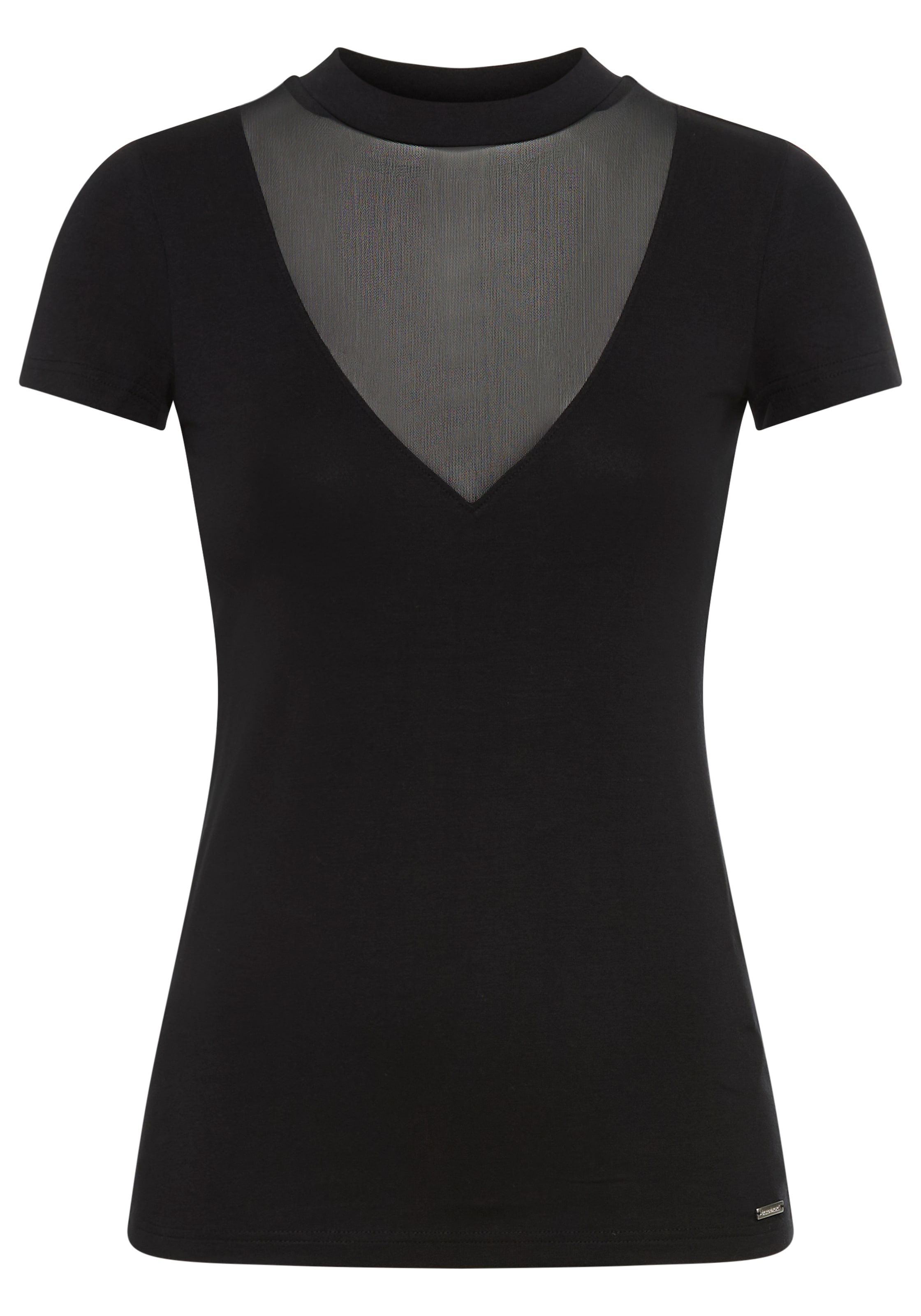 Bruno Banani T-Shirt mit Mesh-Einsatz im V-Ausschnitt - NEUE KOLLEKTION