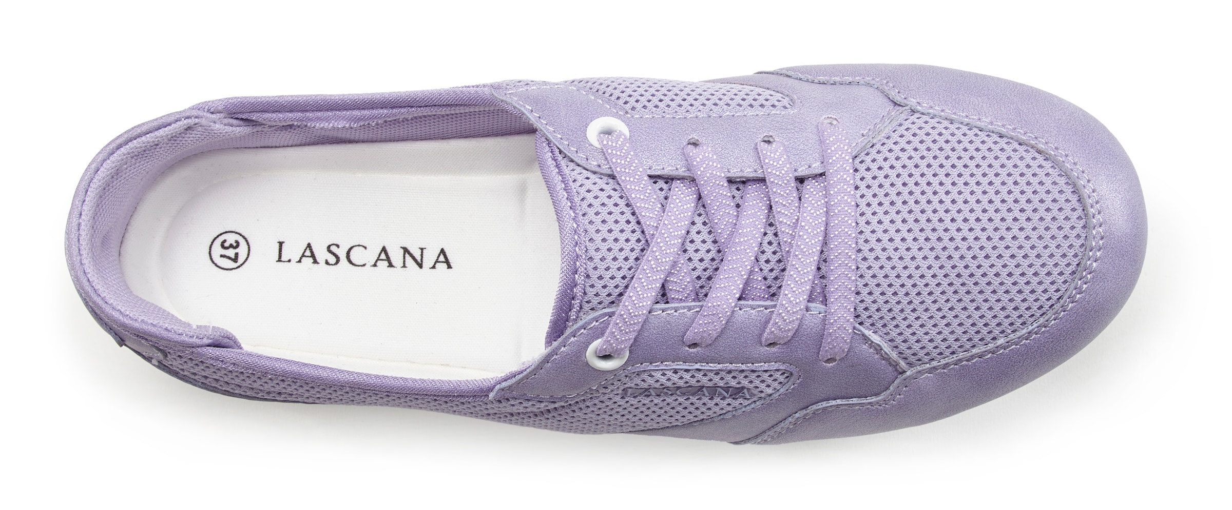LASCANA Sneaker »Freizeitschuh, Halbschuh,«, in modischer Mesh-Optik zum Reinschlüpfen VEGAN