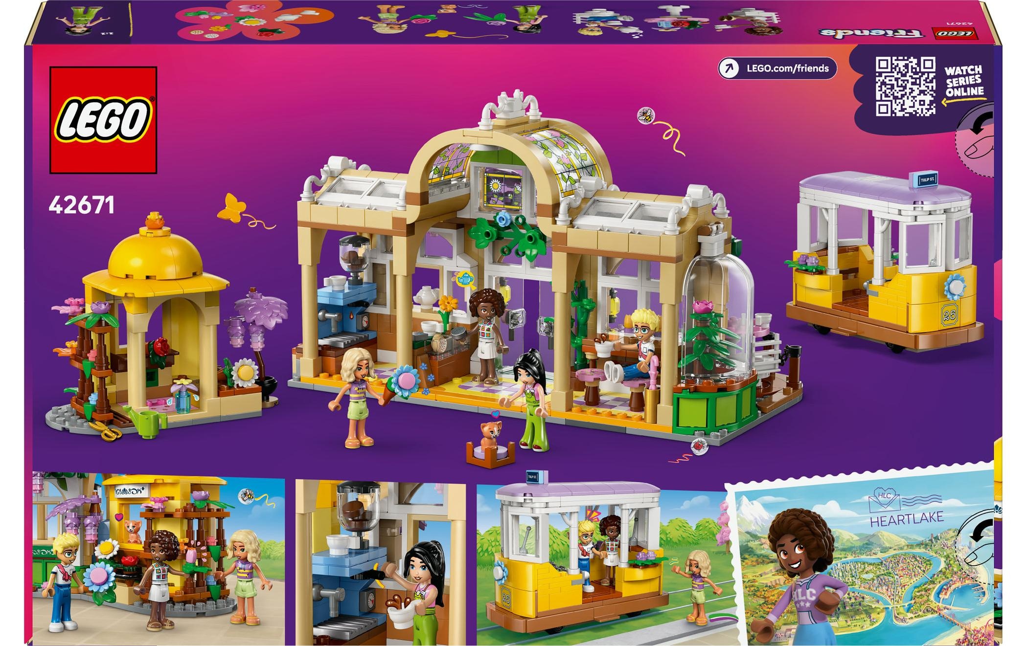 LEGO® Spielbausteine »Friends Pflanzencafé und Blumenkiosk 42671«, (1138 St.)
