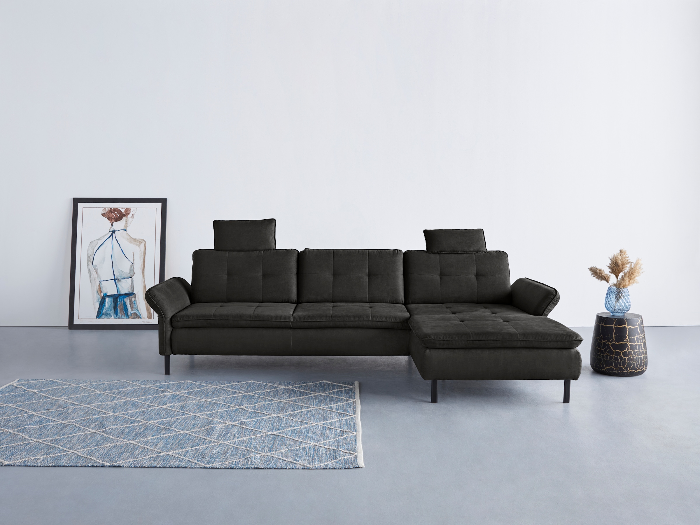 INOSIGN Ecksofa »Birkholm L-Form« Armlehnverstellung, auch in Easy Clean Bezug - mit Wasser zu reinigen