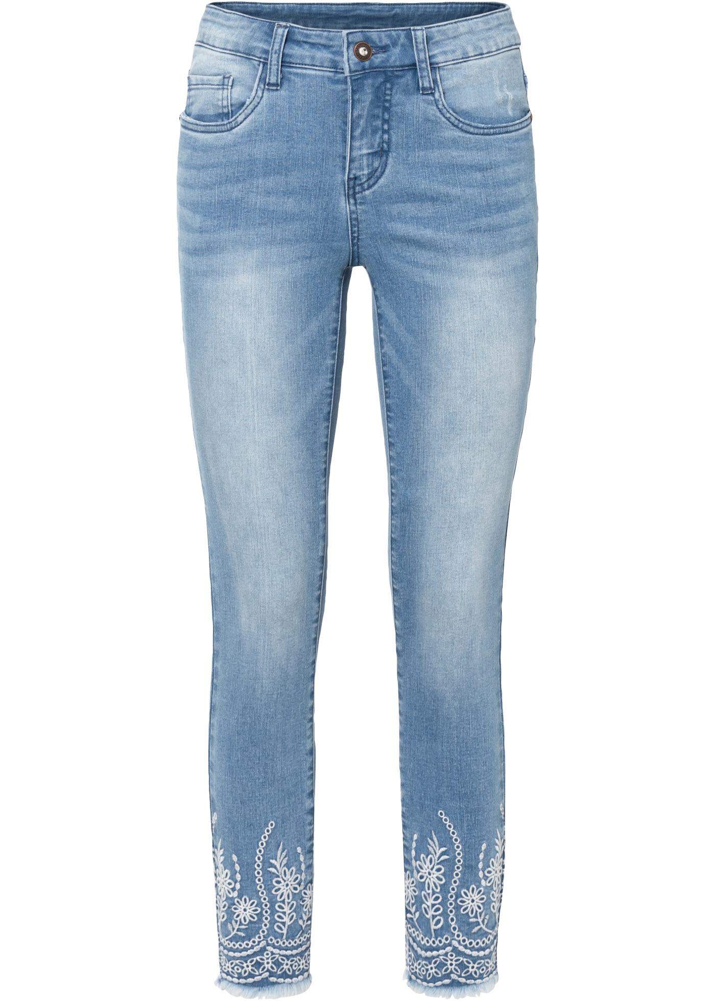 bonprix Jeans skinny coupe skinny, avec élasthanne, coupe courte