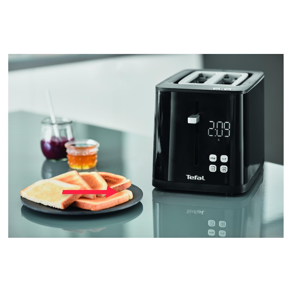 Tefal Toaster »Smart'n Light Schwarz«, für 2 Scheiben, 850 W