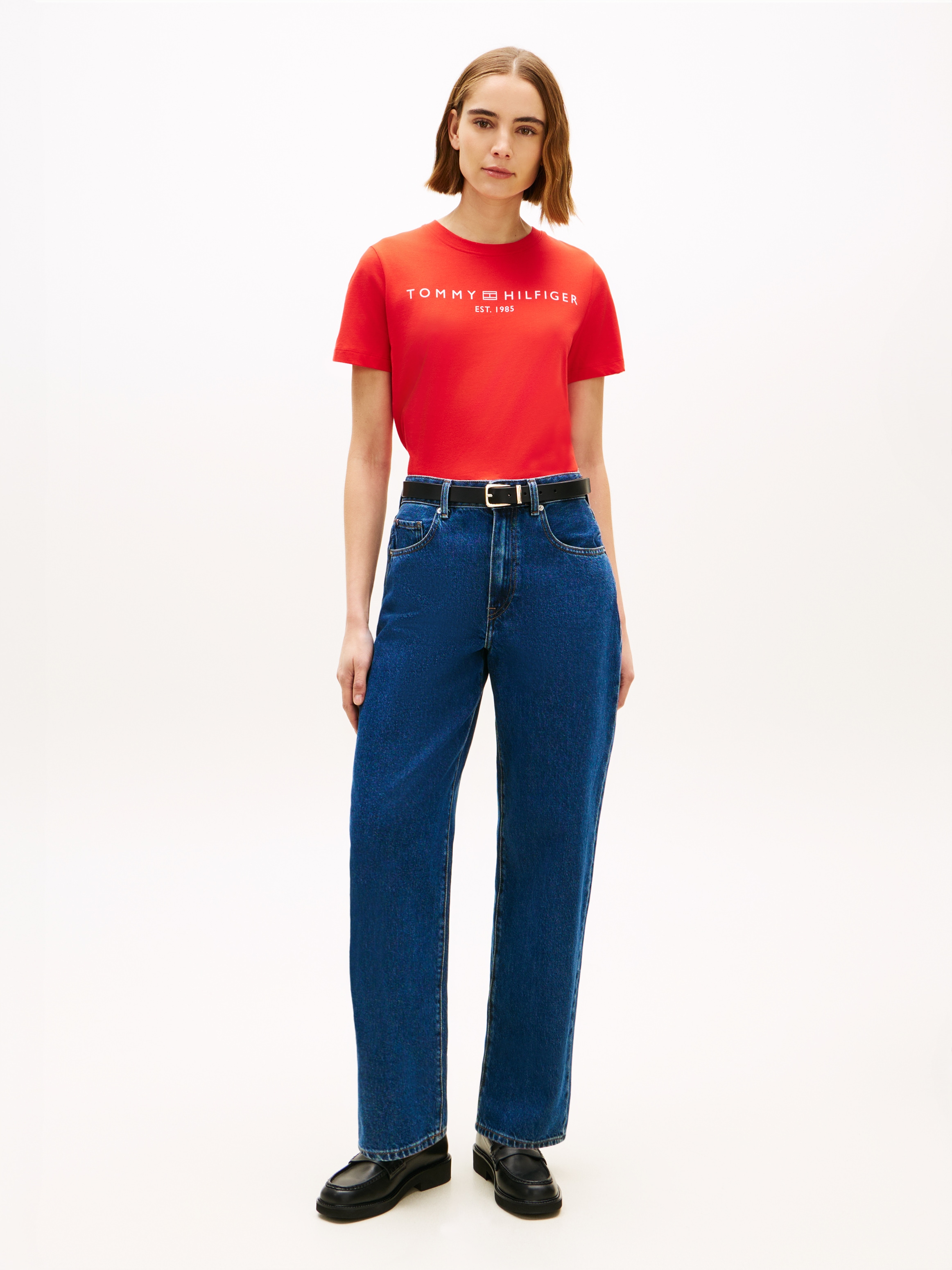 Tommy Hilfiger T-shirt à manches courtes »REG CORP LOGO C-NK SS« Baumwolle