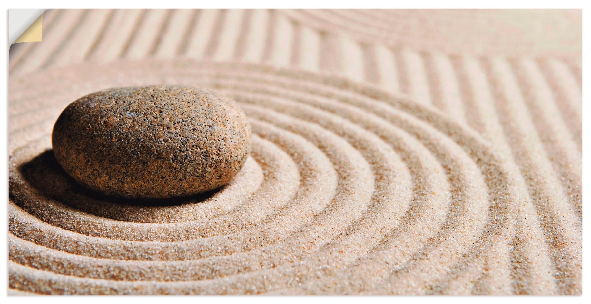 Wandbild »Mini Zen Garten - Sand«, Zen, (1 St.), als Leinwandbild, Poster,...