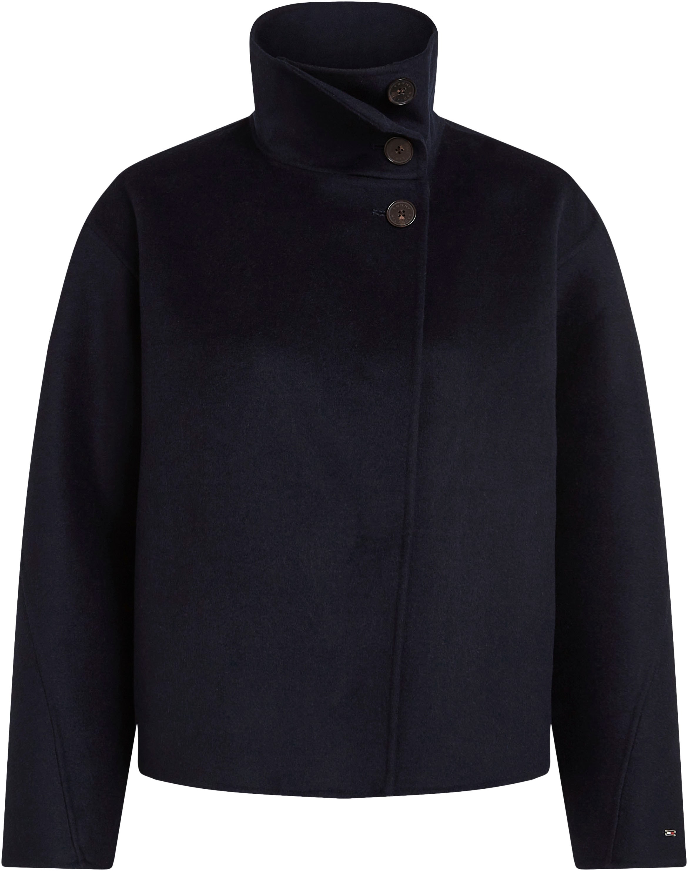 Tommy Hilfiger Outdoorjacke »DF WOOL BLEND FUNNEL JACKET«, mit hochschliessendem Kragen