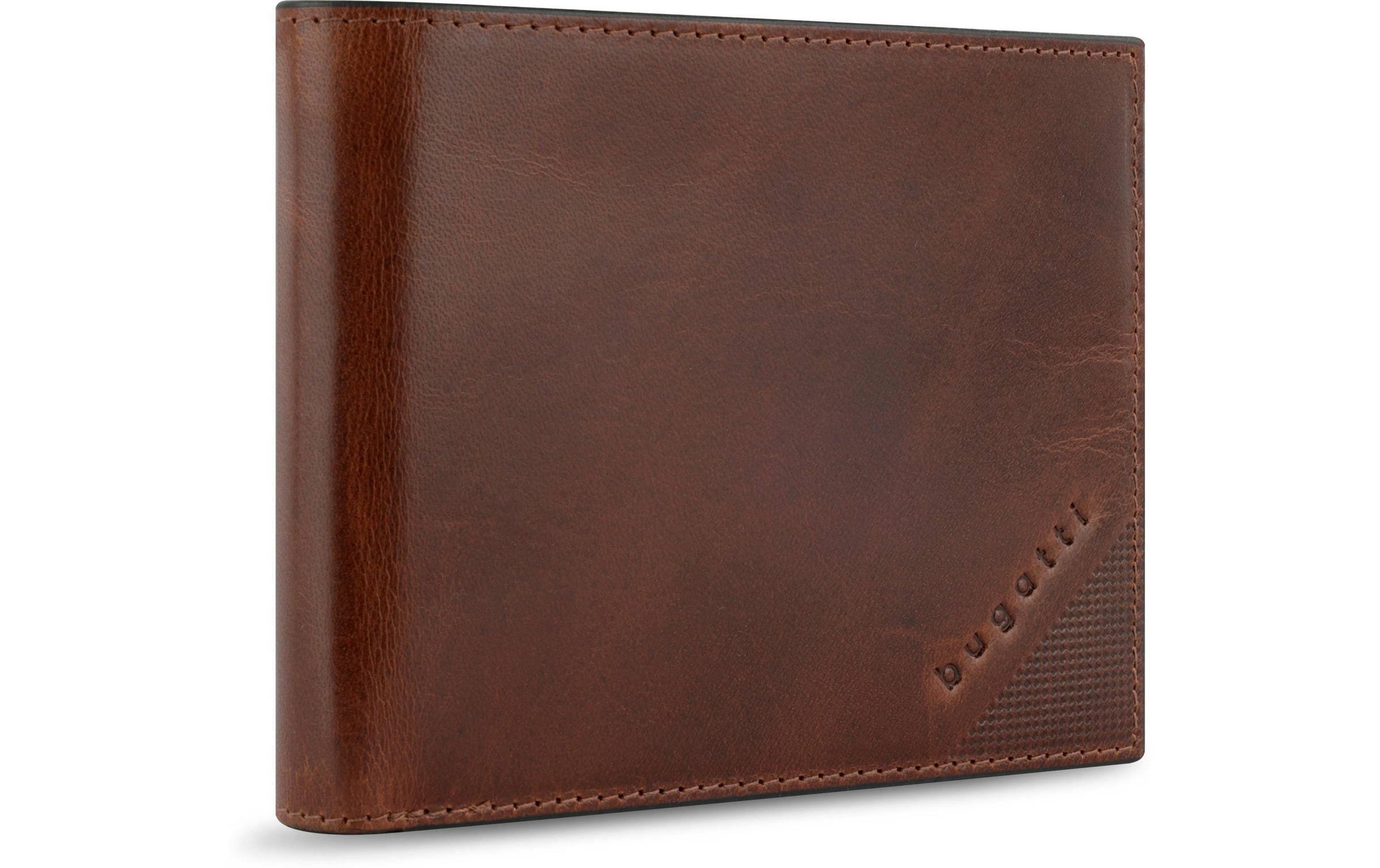 Image of bugatti Geldbörse "Portemonnaie Nobile mit Klappe - Scheintasche Cognac"