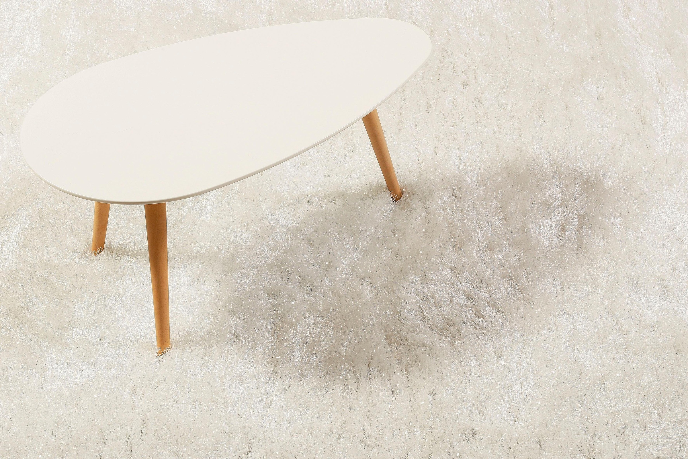 Wecon home Hochflor-Teppich »Shiny Touch«, rechteckig, 70 mm Höhe, Glanzgarn, Wohnzimmer