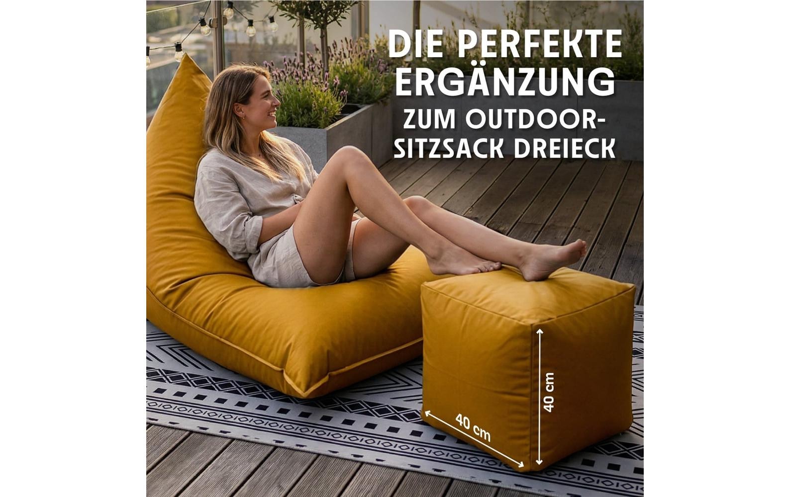 Urbanara Sitzsack »Basic-Outdoor, 85 l«