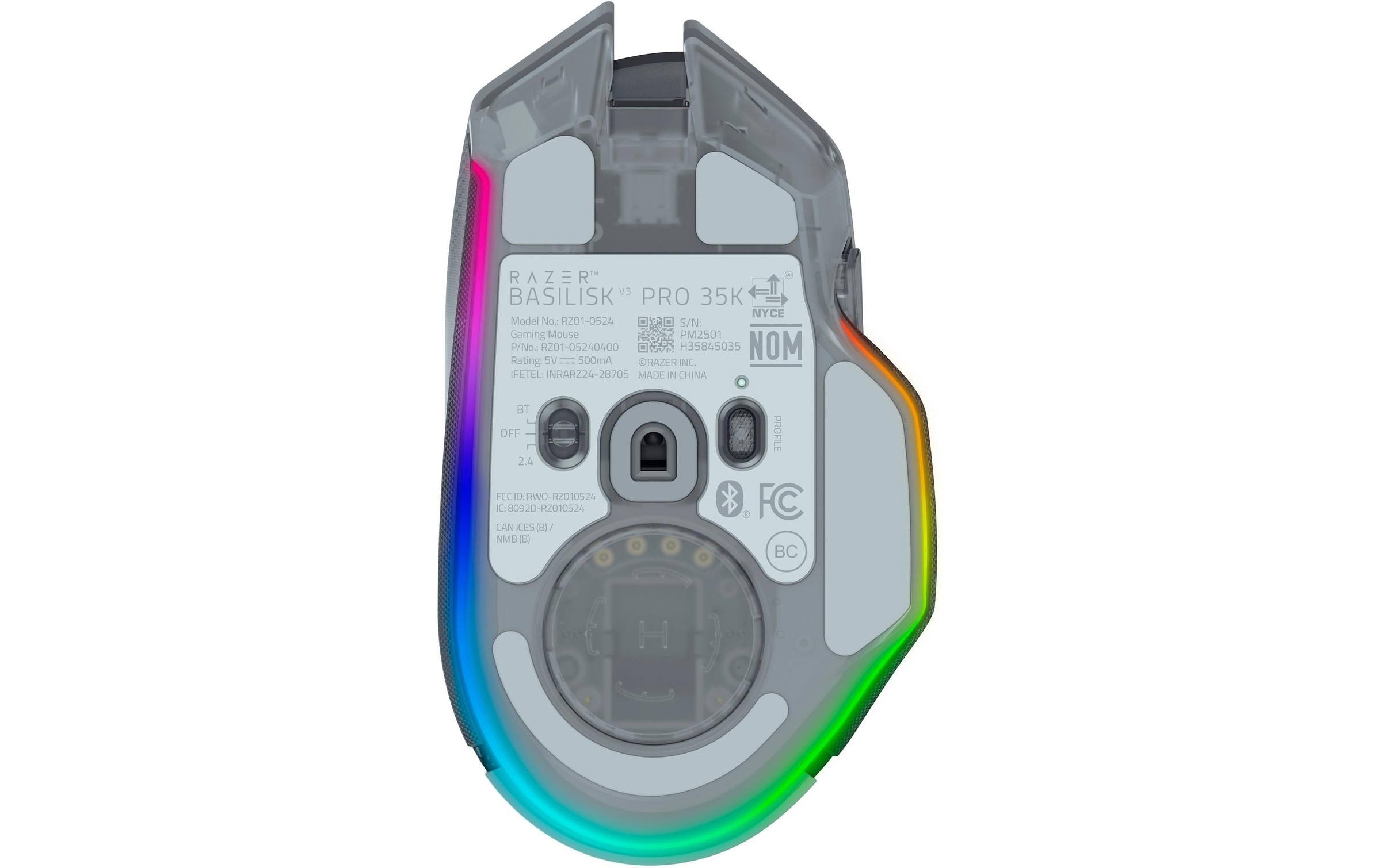 RAZER Gaming-Maus »Basilisk V3 Pro 35K« Ergonomische kabellose RGB-Gaming-Maus mit ultrapräzisem Sensor