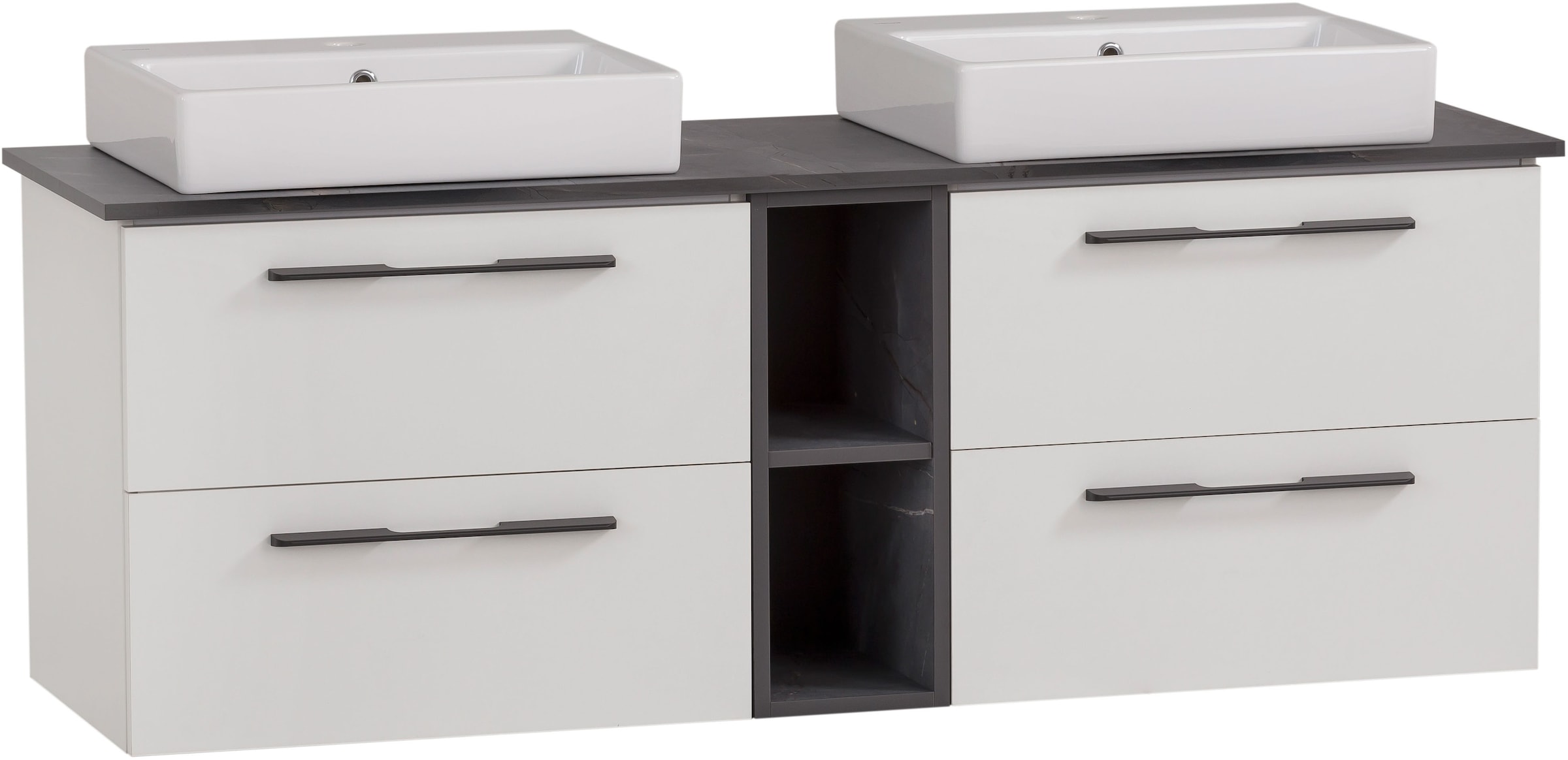 Schildmeyer Waschtisch »Maxim, Mattweiss + Marmor« 5 Stk. tlg. Made in Germany